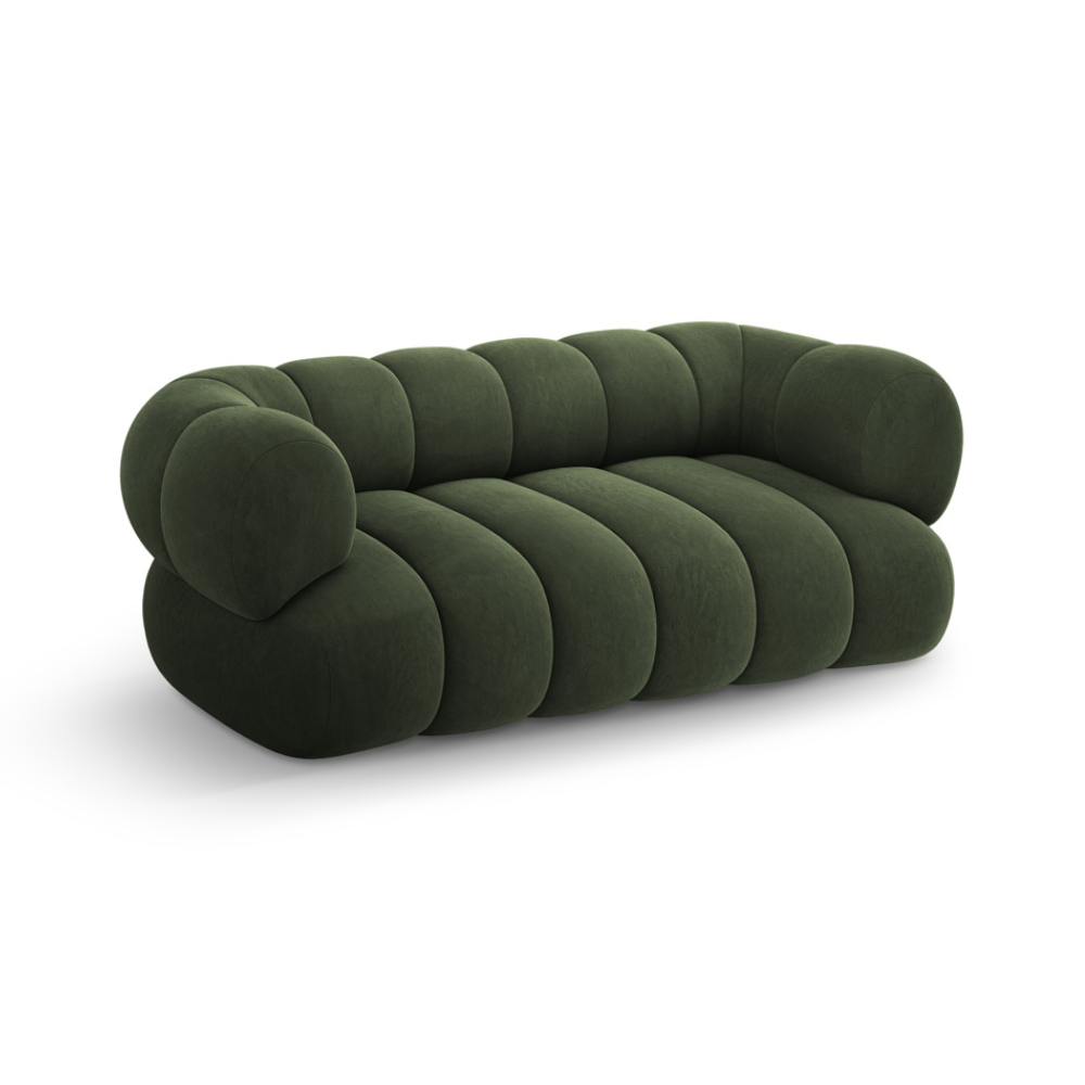 Sofa 2-sitzig aus Samt KOGE grün