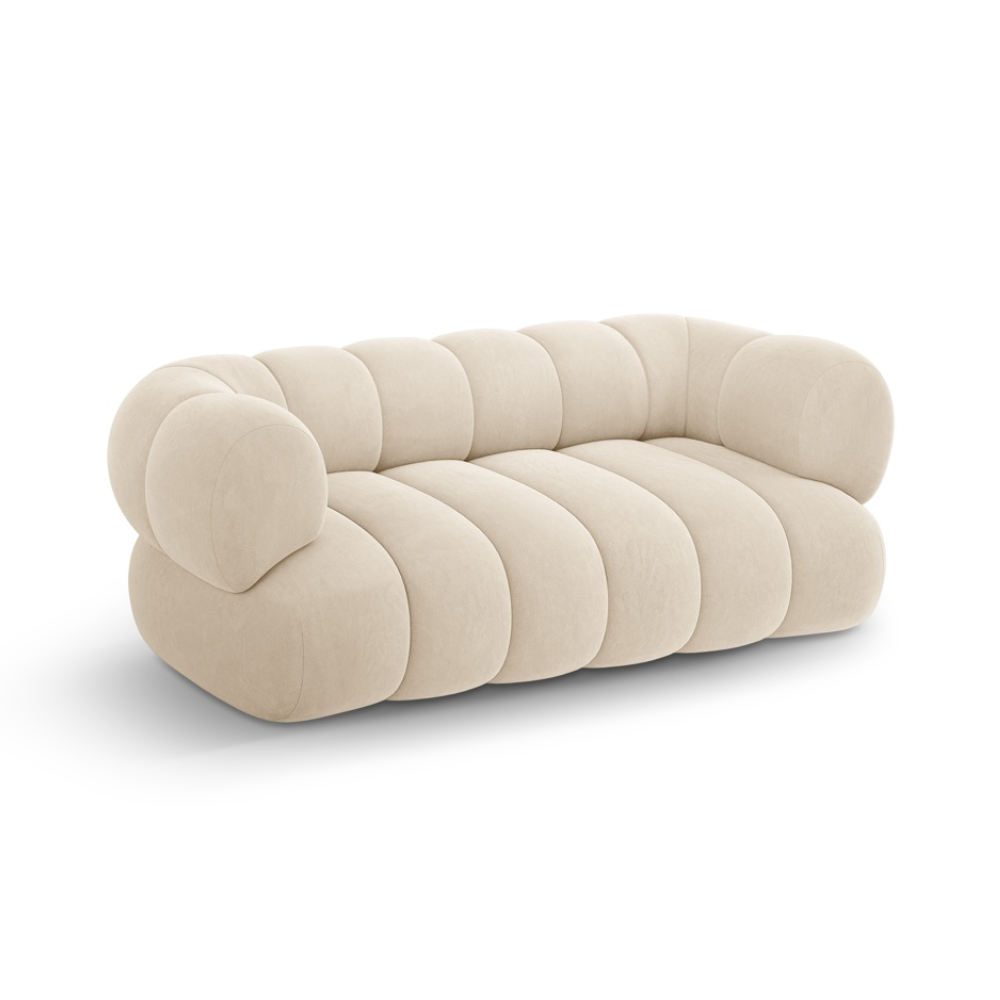 Sofa 2-sitzige Samt KOGE beige