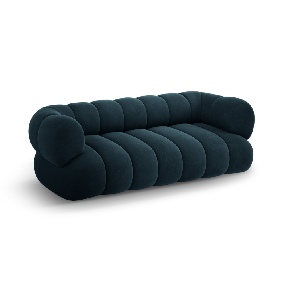 Sofa 3-sitzig aus Samt KOGE petrol