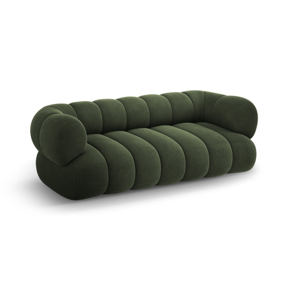 Sofa 3-sitzig aus Samt KOGE grün