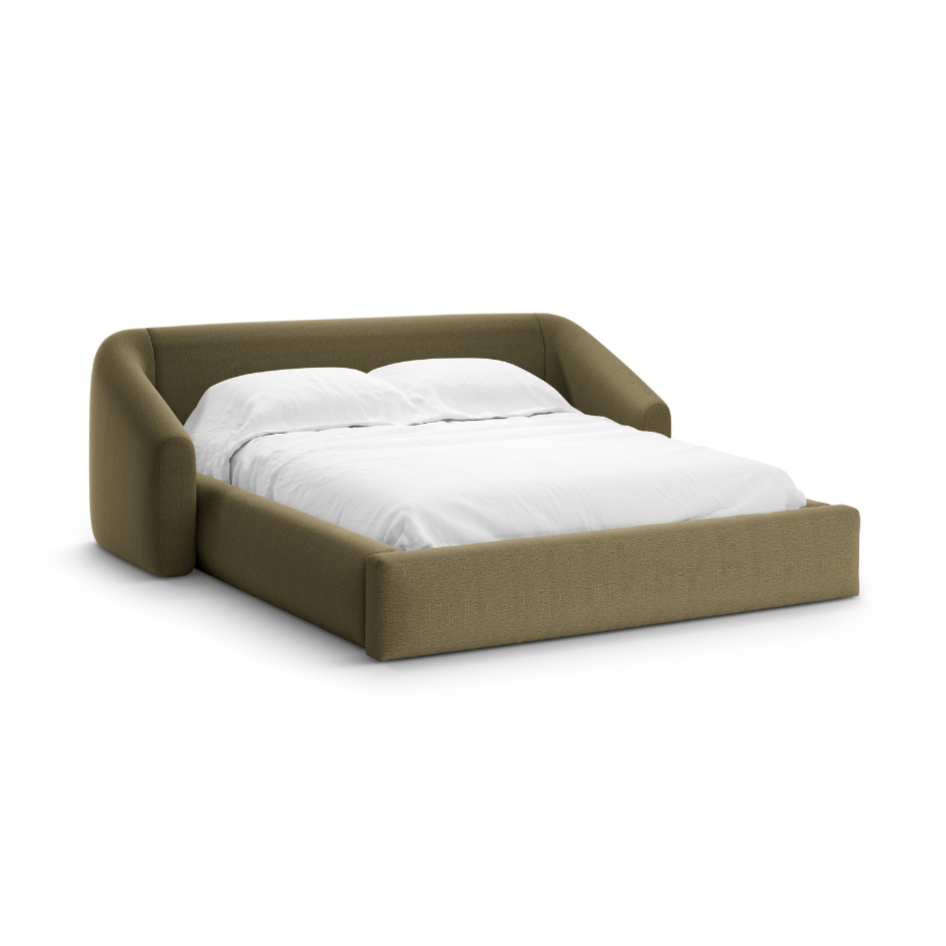 CAMPI bed green chenille
