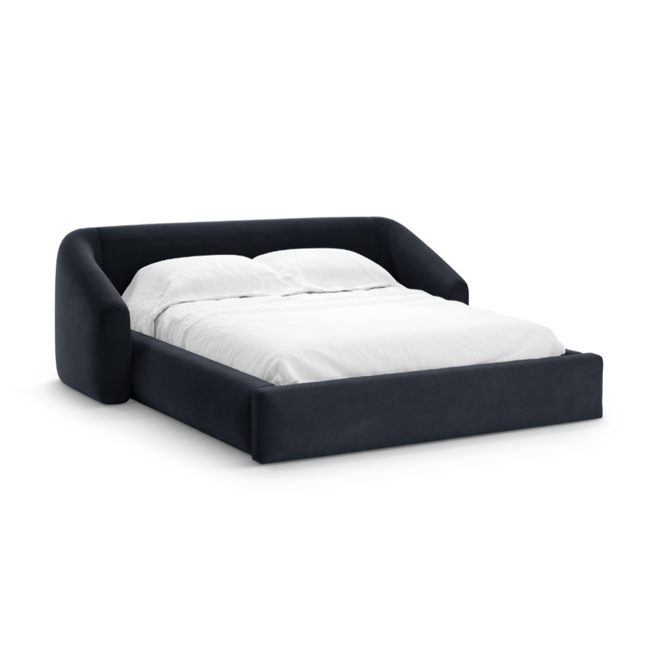 Velvet Bed CAMPI Navy Blue