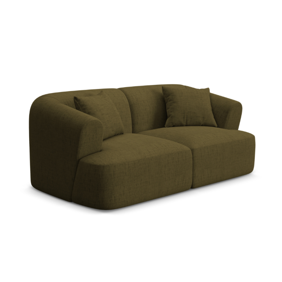 Sofa 2-sitzig CAMPI grün Chenille