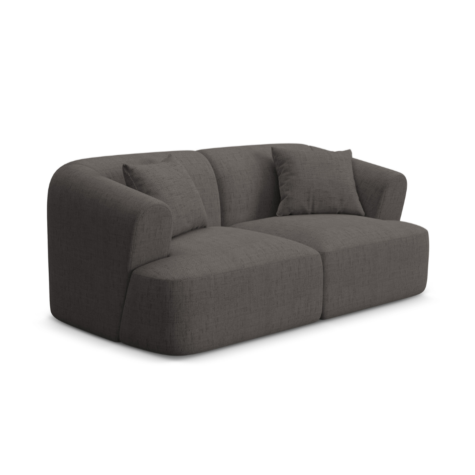Sofa 2-sitzig CAMPI graues Chenille