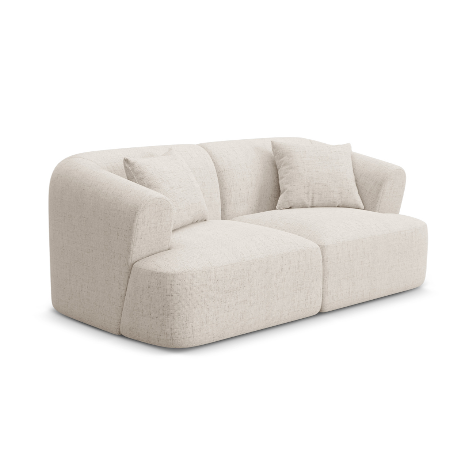 Sofa 2-Sitzer CAMPI creme Chenille