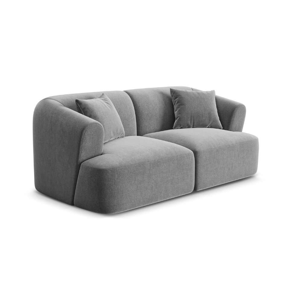 Sofa aus Samt 2-sitzig CAMPI grau