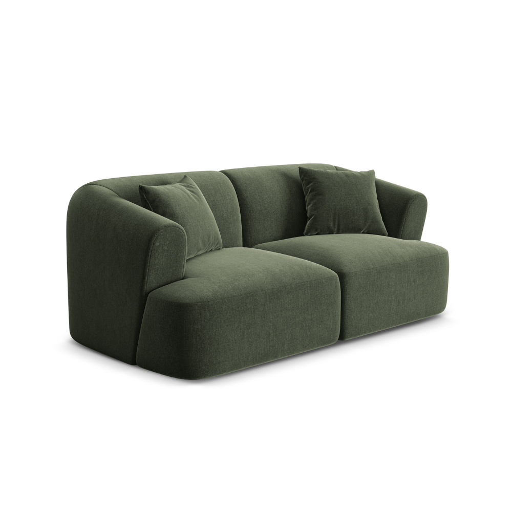 Samtsofa 2-sitzig CAMPI grün