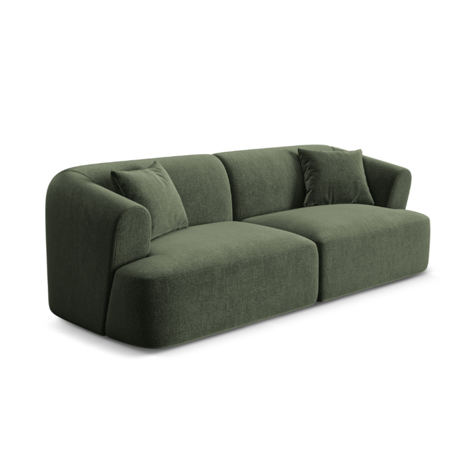 Green 3-Seater Velvet Sofa CAMPI
