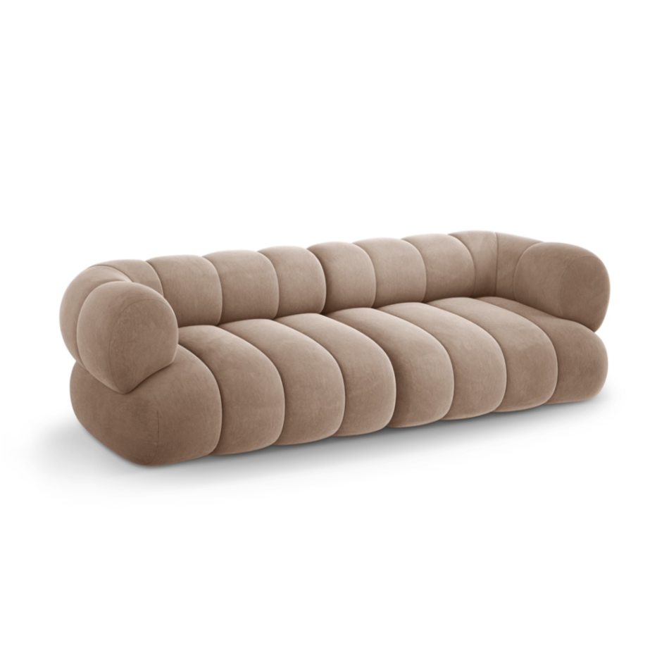 Sofa aus Samt für 4 Personen KOGE dunkelbeige