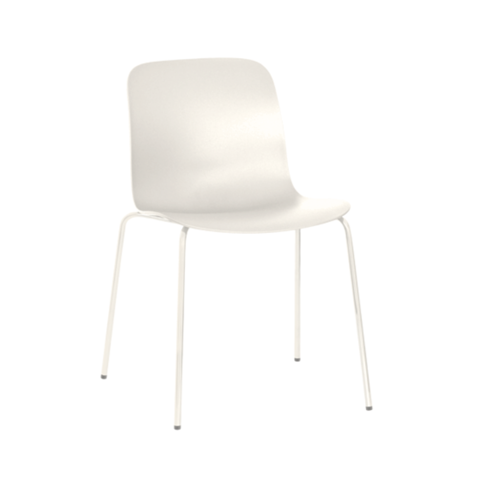 SUBSTANCE chair in white with a metal base