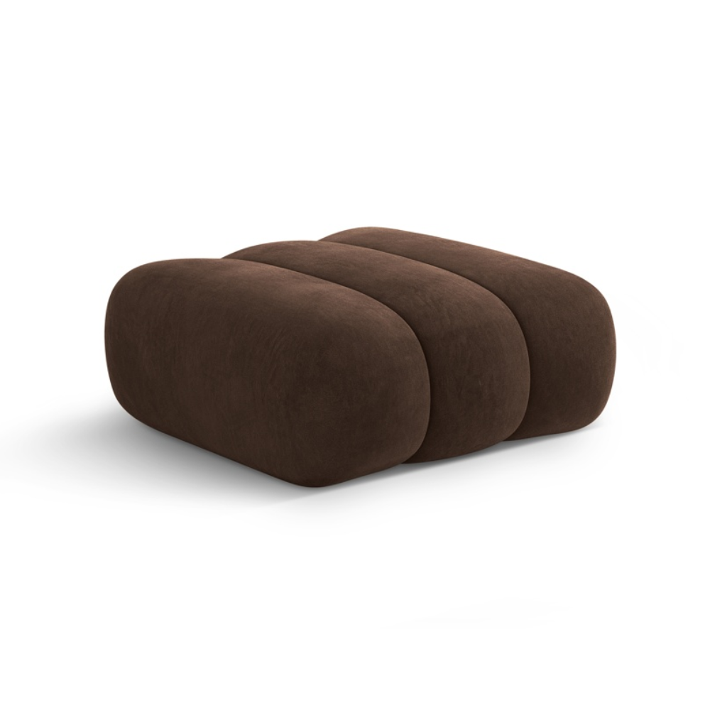 Samt Pouf KOGE in Schokoladenfarbe