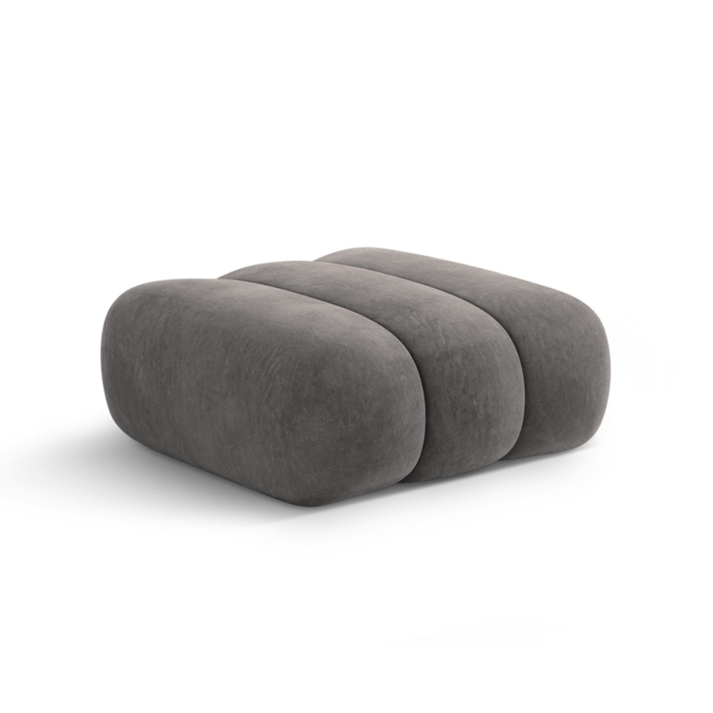 Samt Pouf KOGE dunkelgrau