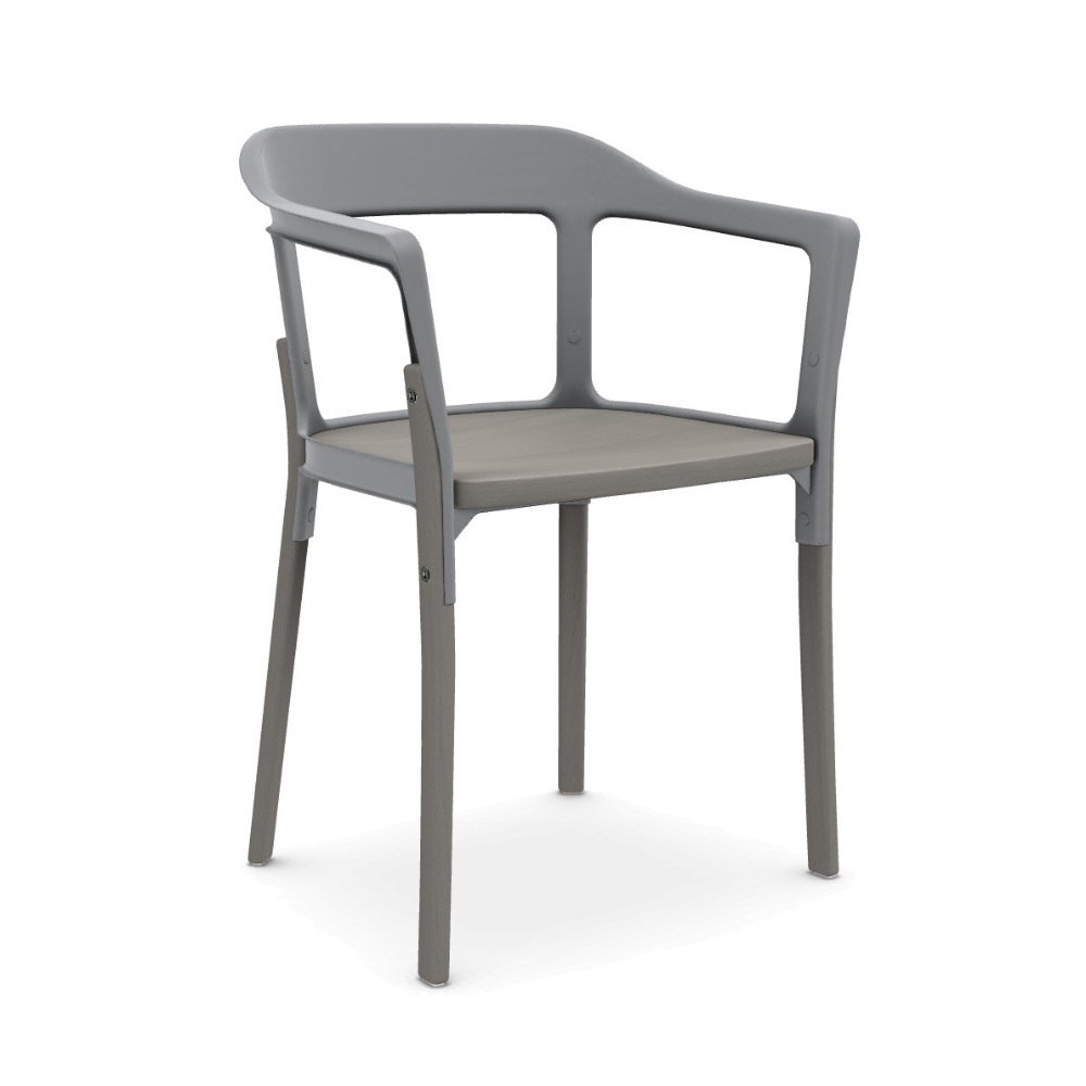 STEELWOOD chair gray beech wood