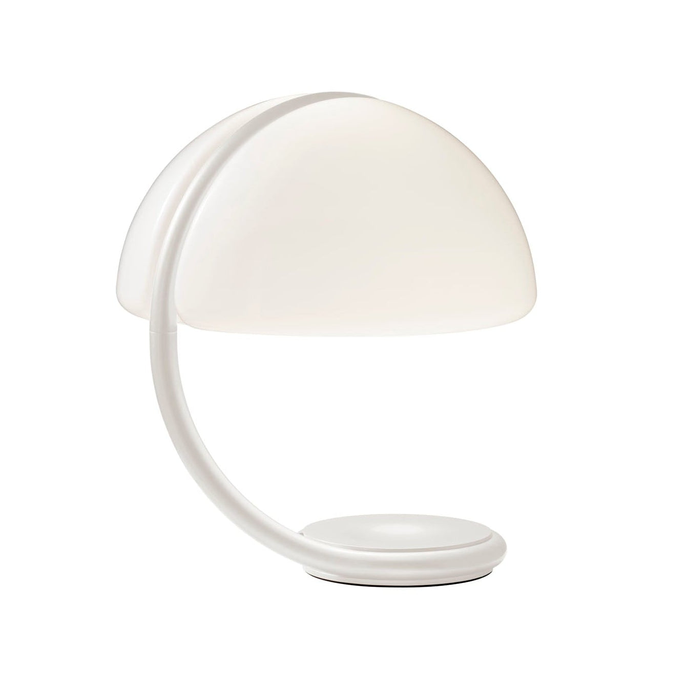 SERPENTE Table Lamp with Opal Shade and White Base
