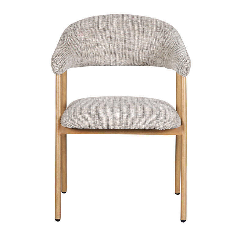 Stuhl SCANDI grau-beige mit Holzgestell