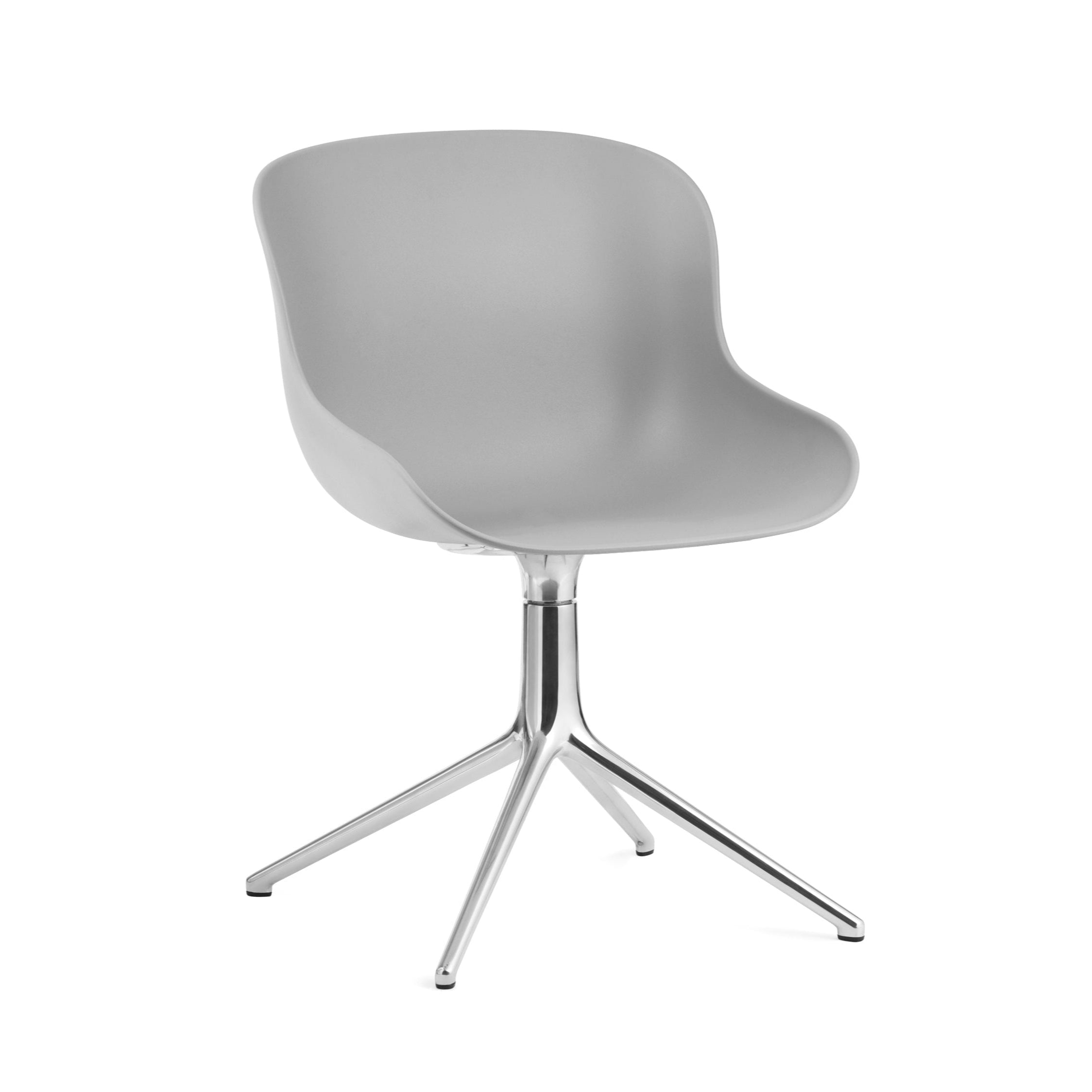 HYG 4L Gray Office Chair with an aluminum base