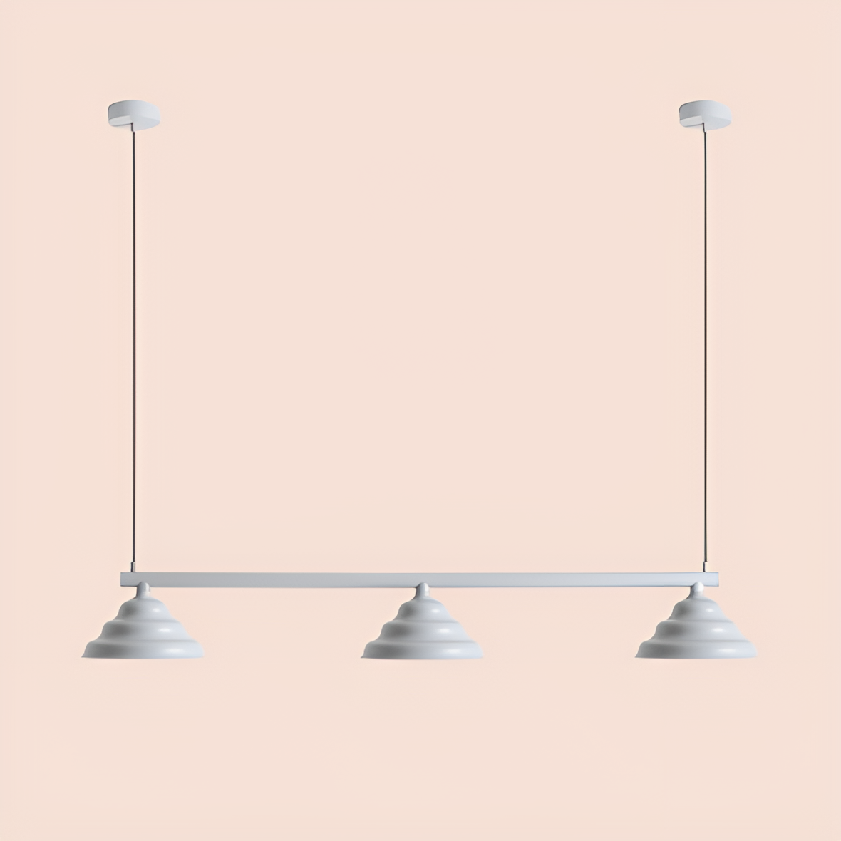 Hanging lamp wave gray trio