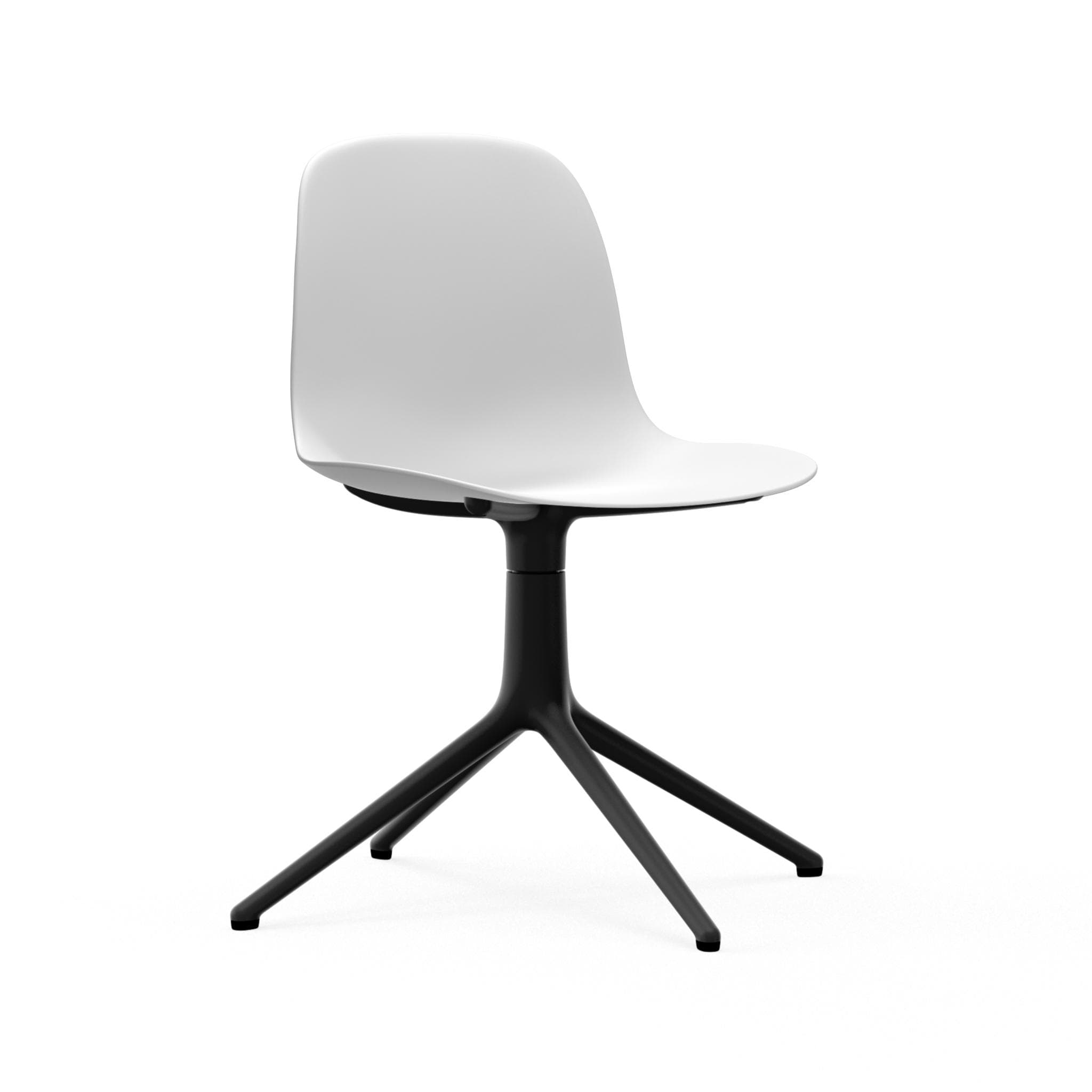 4L white office chair with a black base