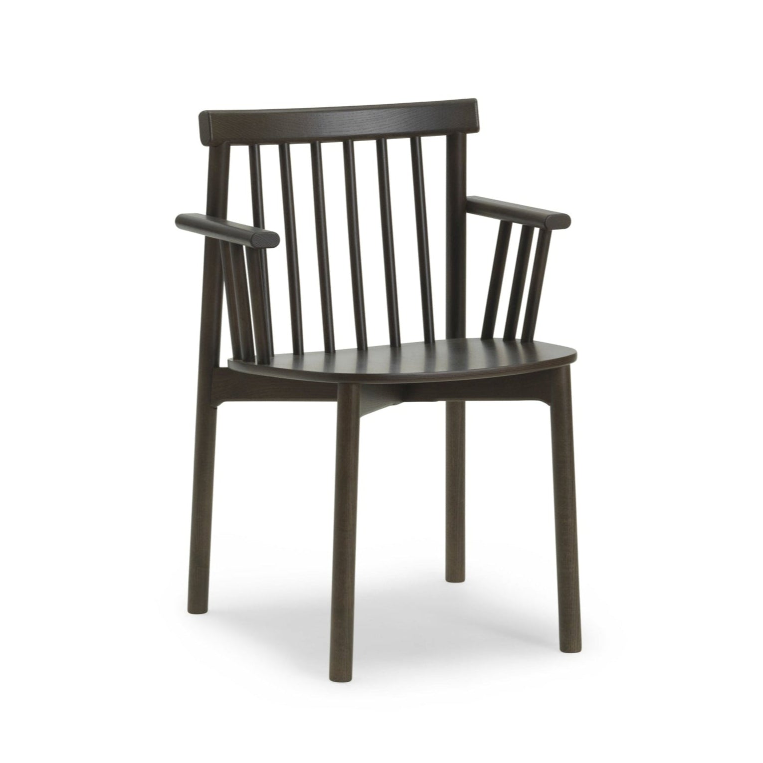 Chair with armrests Pind brown ash veneer