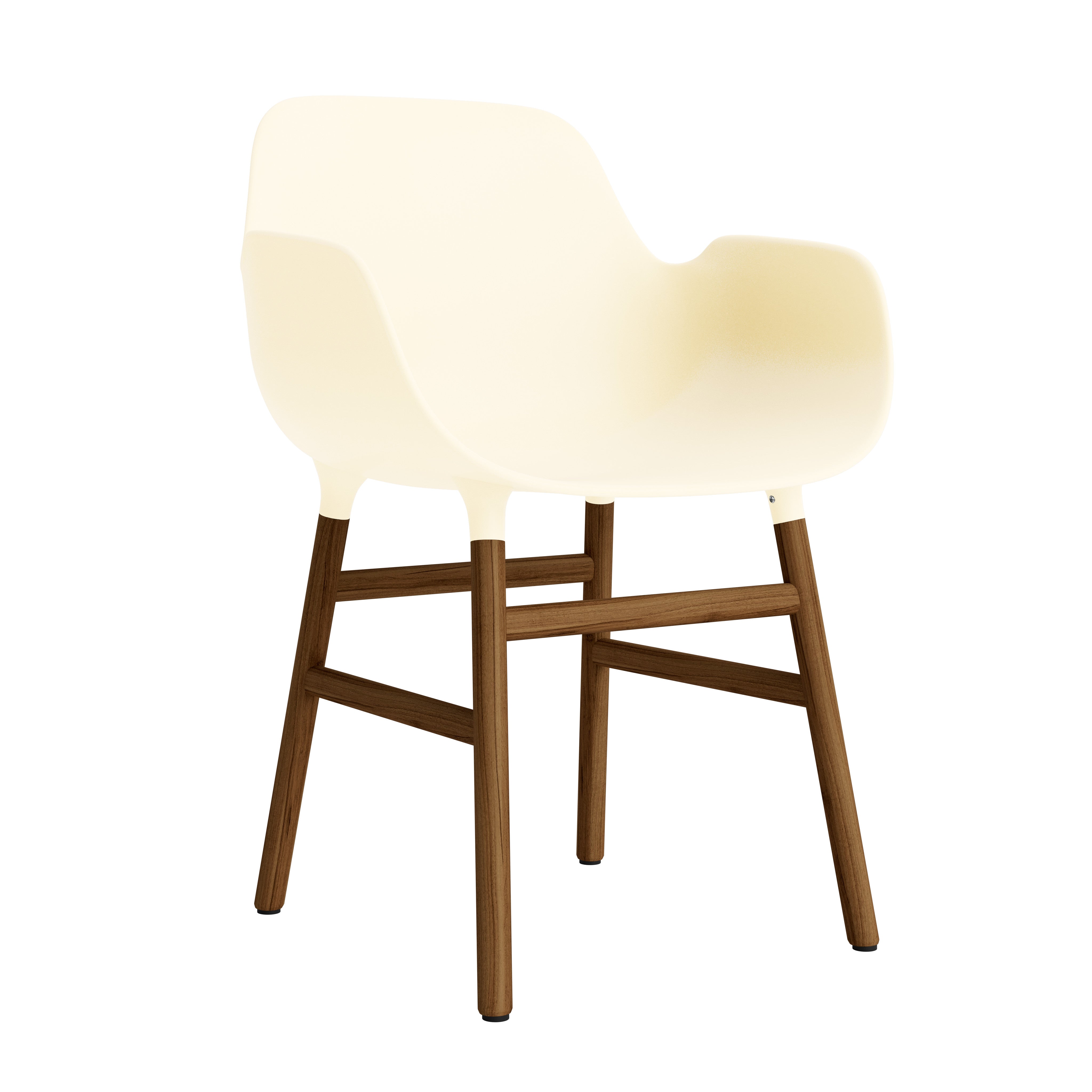 Chair with armrests of a cream forms with a nutty base