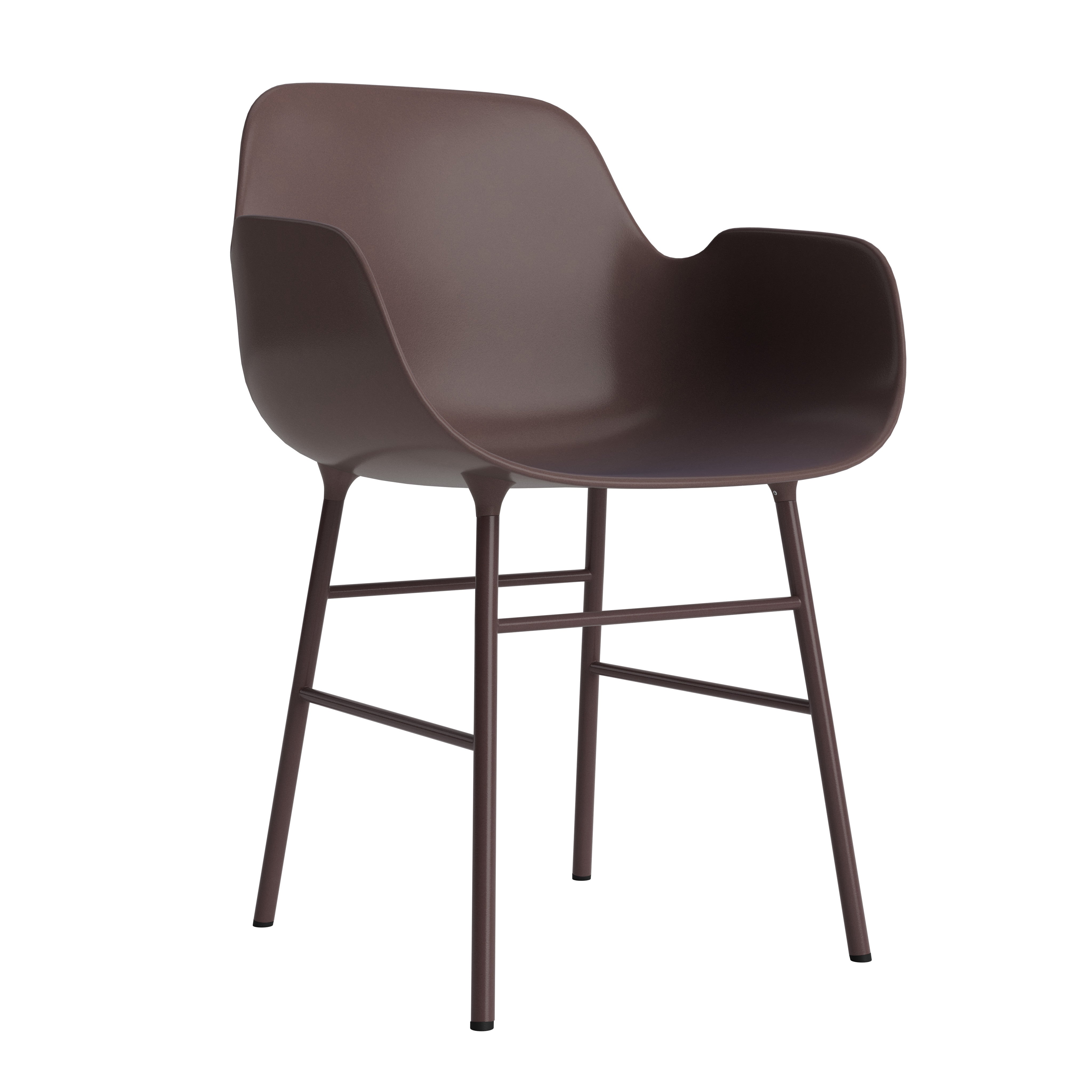 Chair with armrests brown forms