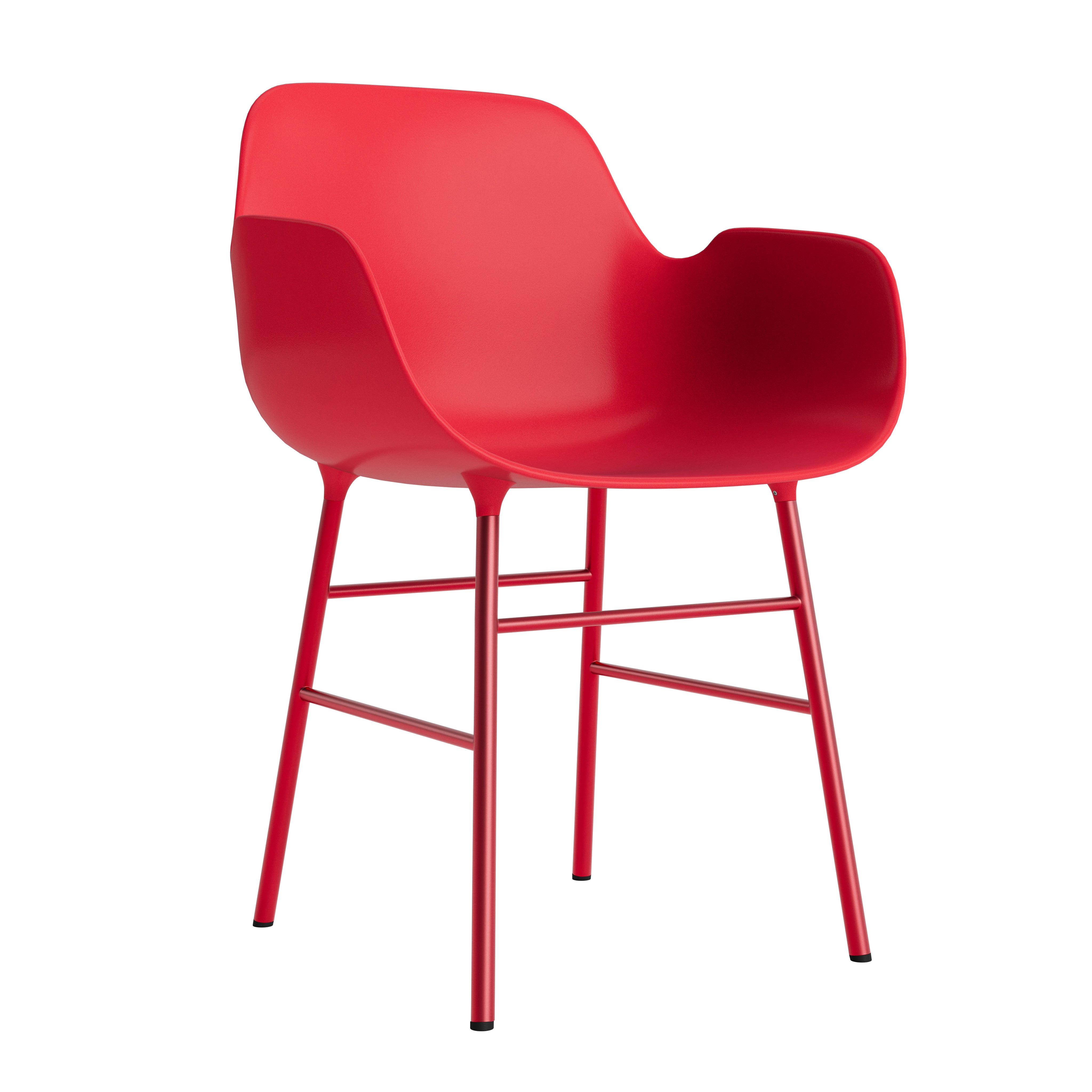 Chair with armrests red forms