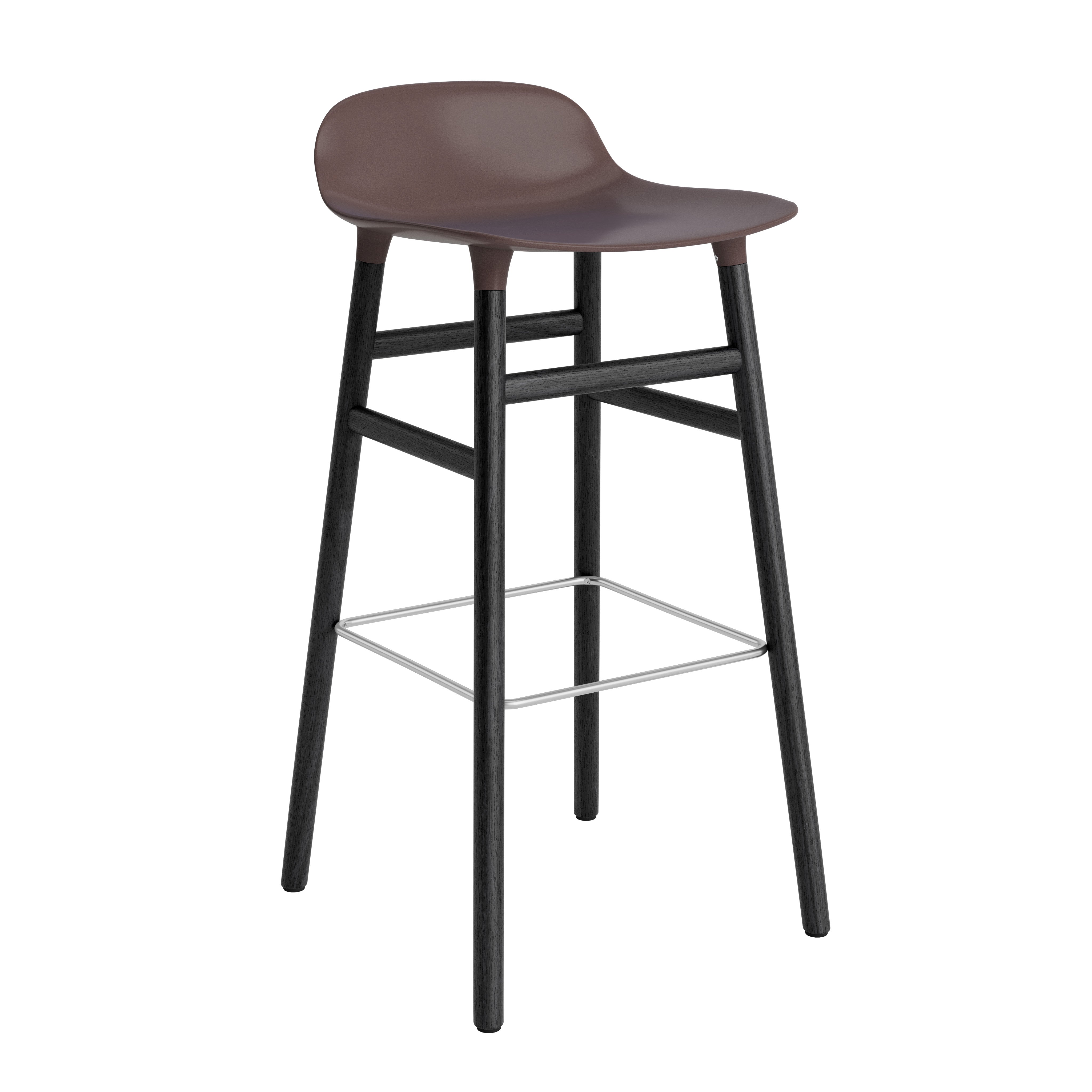 BROWN FORM HOKER FORM WITH A BLACK Oak base