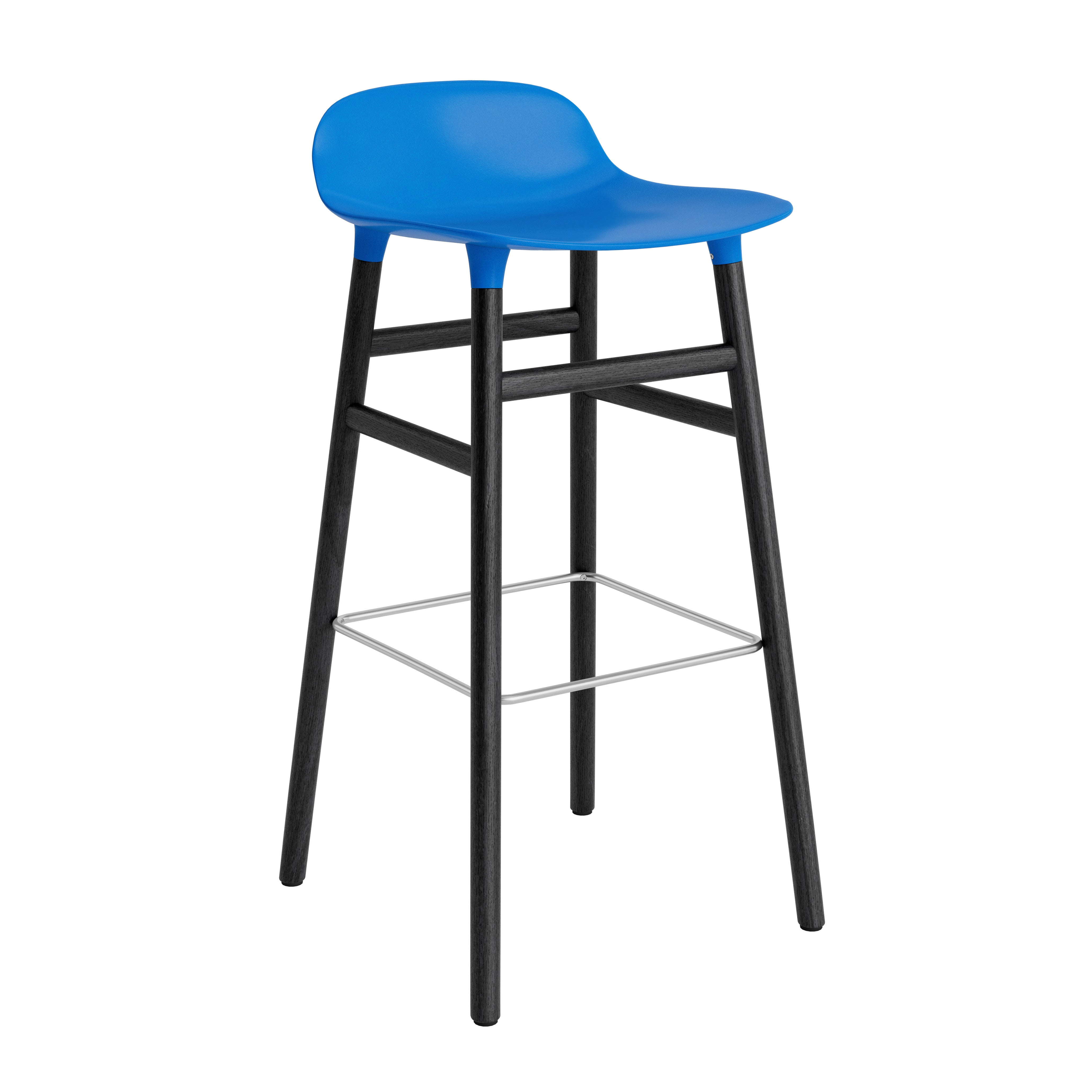 Hocker forms blue with a black oak base