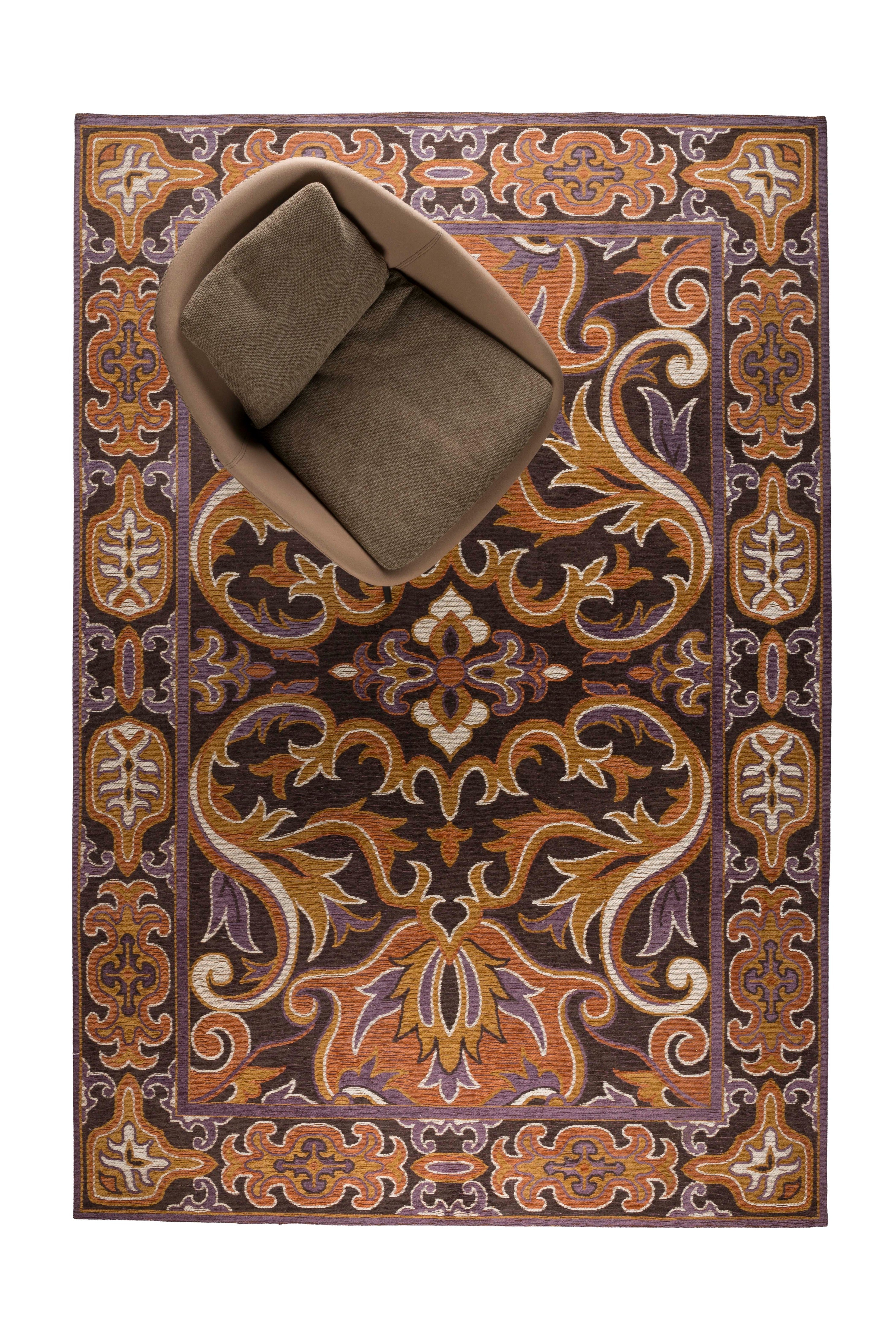 Teppich BASHMIRA orange mit braun