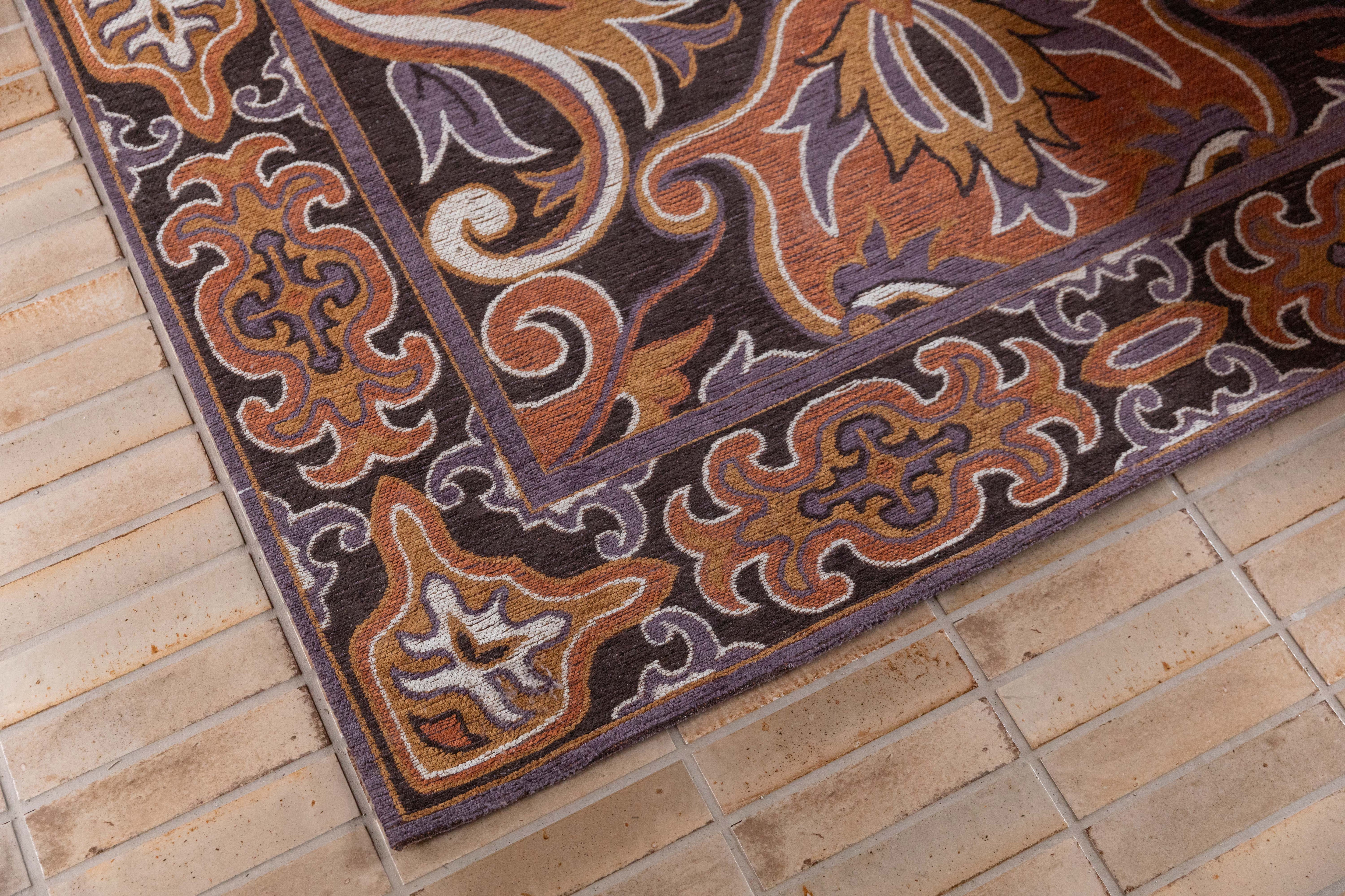 Teppich BASHMIRA orange mit braun