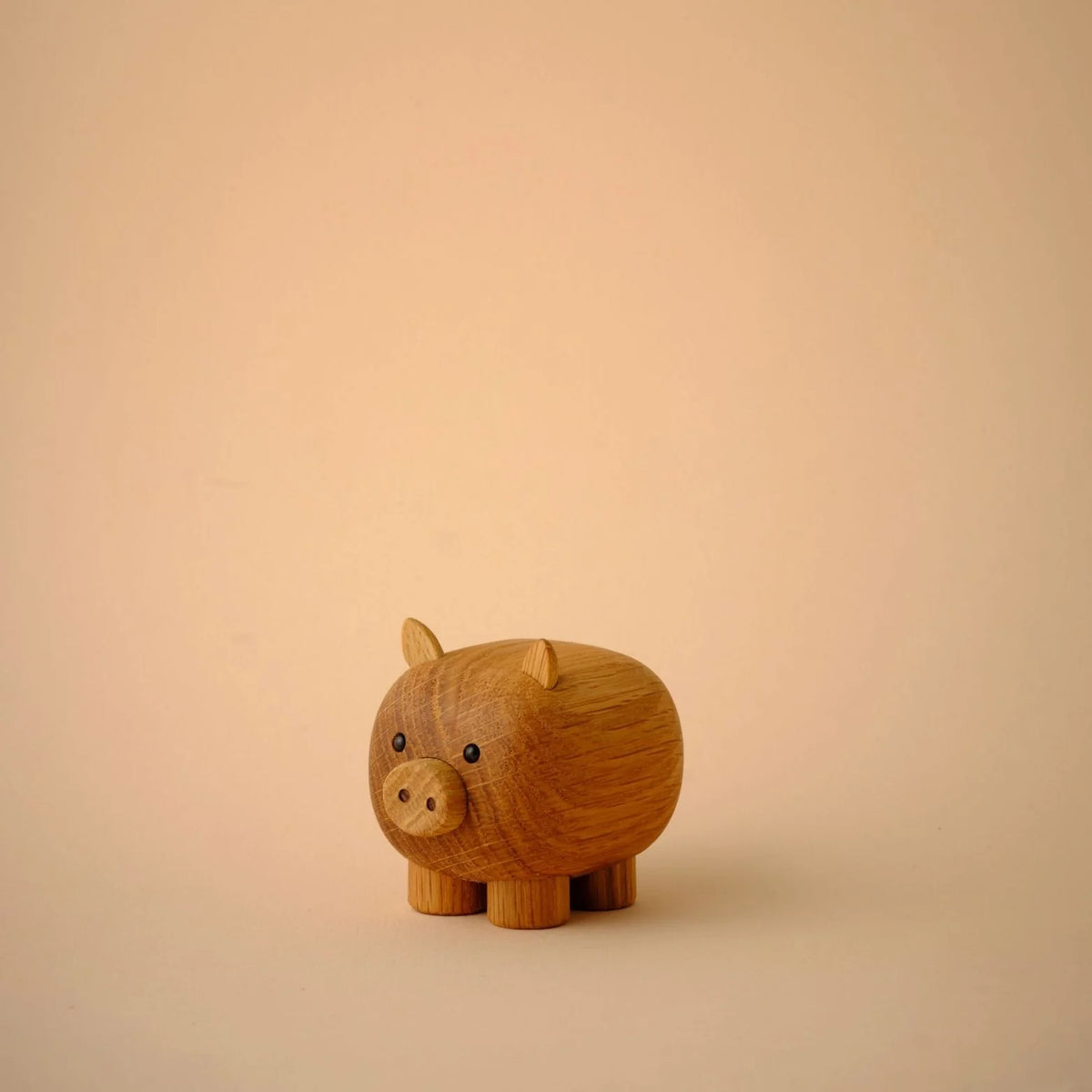 Dekorative Figur PIG aus Eichenholz