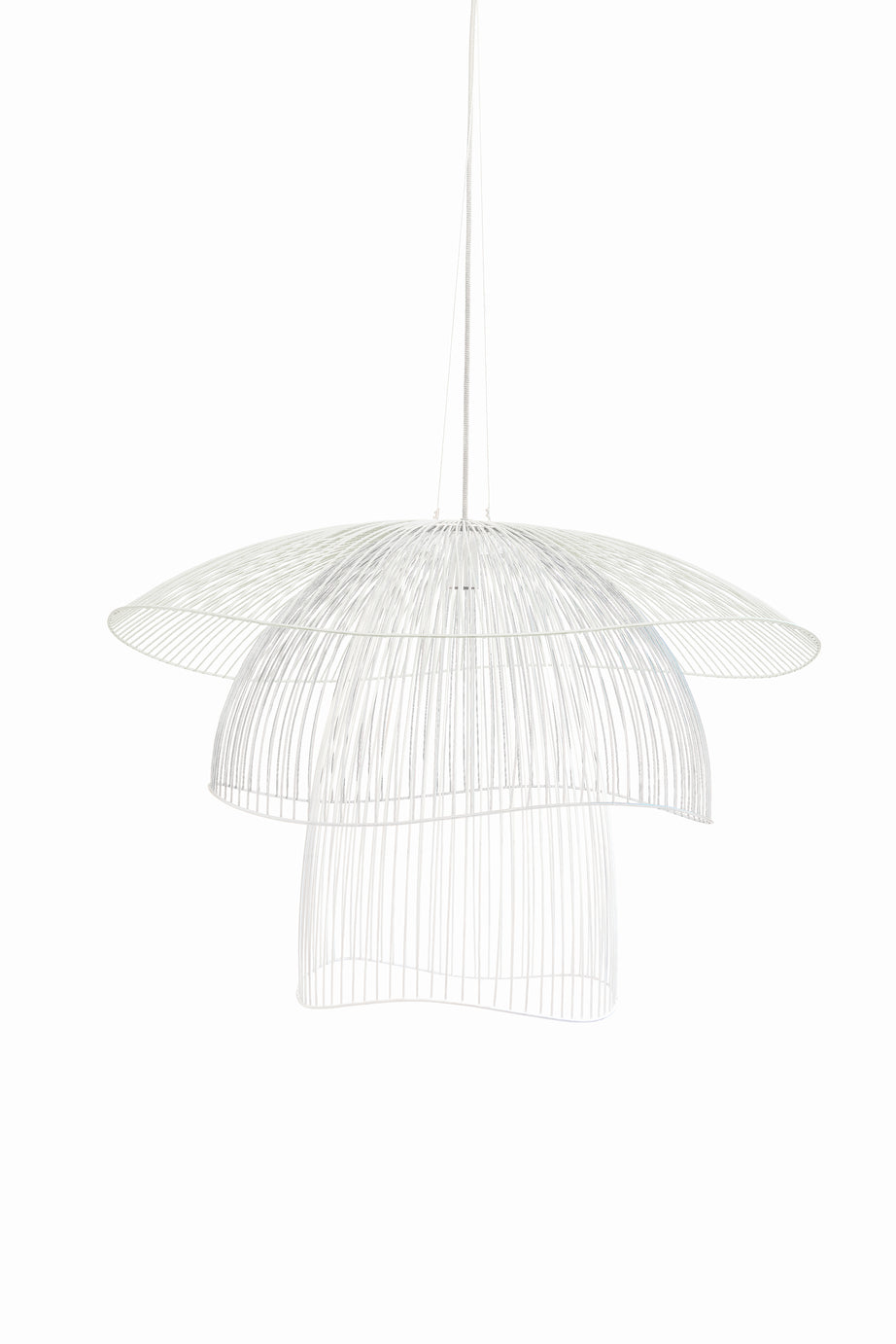 White papillon hanging lamp