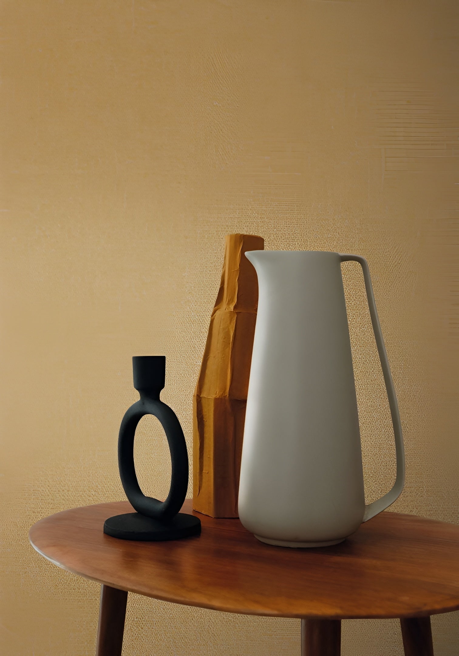 Tapete glatt matt mit perlmuttartigem Effekt OCTA - ROUILLE rostbraun