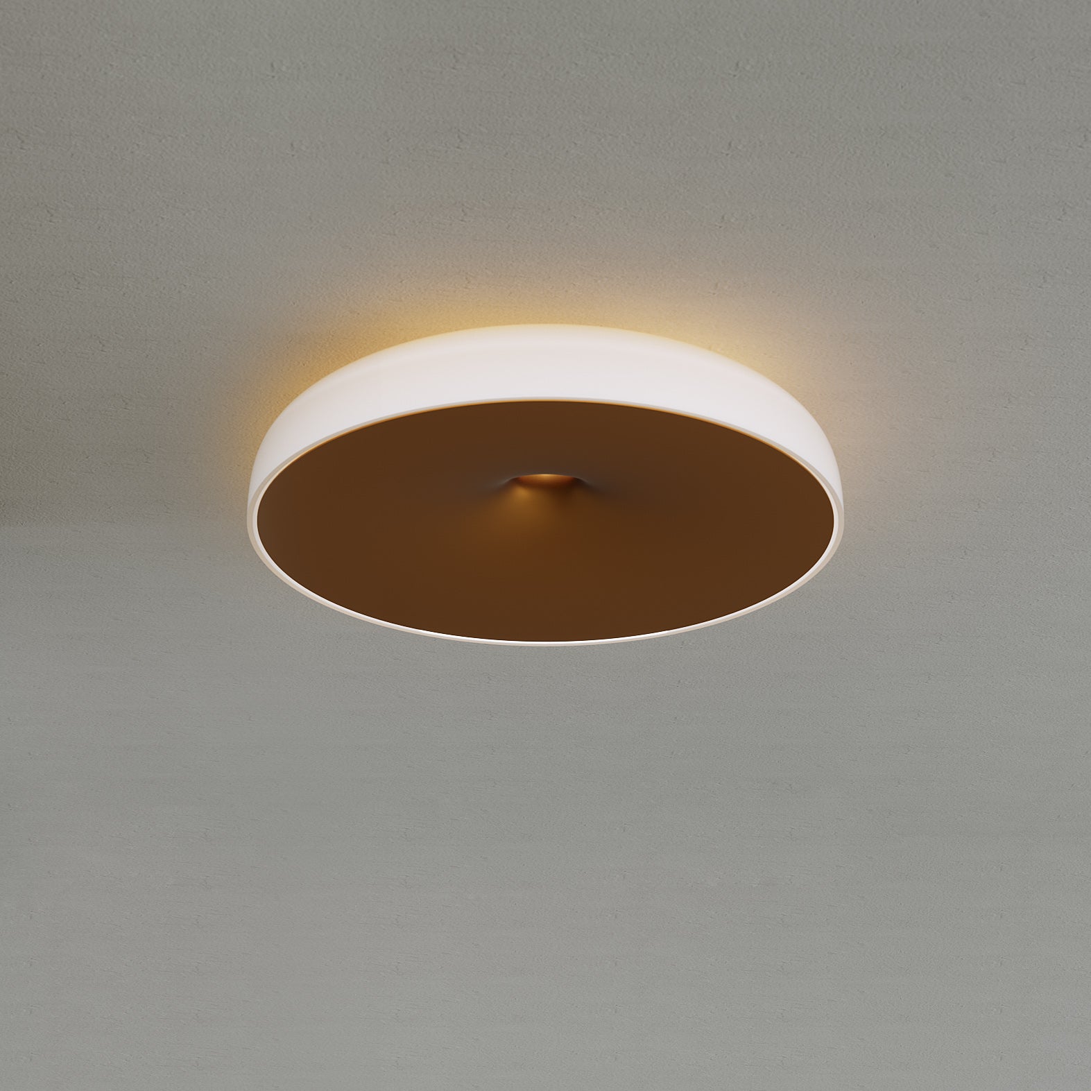 CHET-B ceiling lamp in hammered gray with white