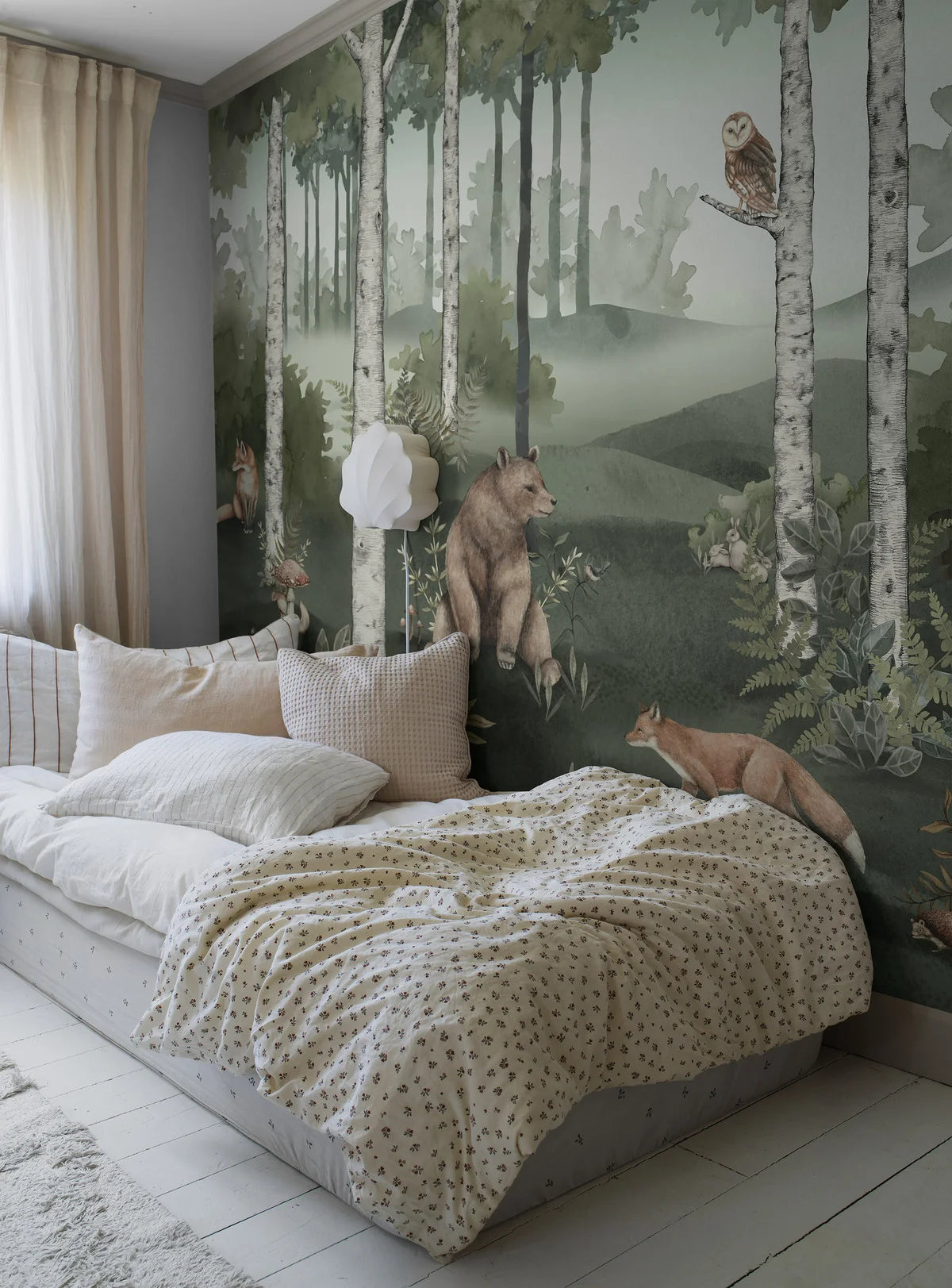 Wandtapete mit pflanzlichem Motiv WILD FOREST grün