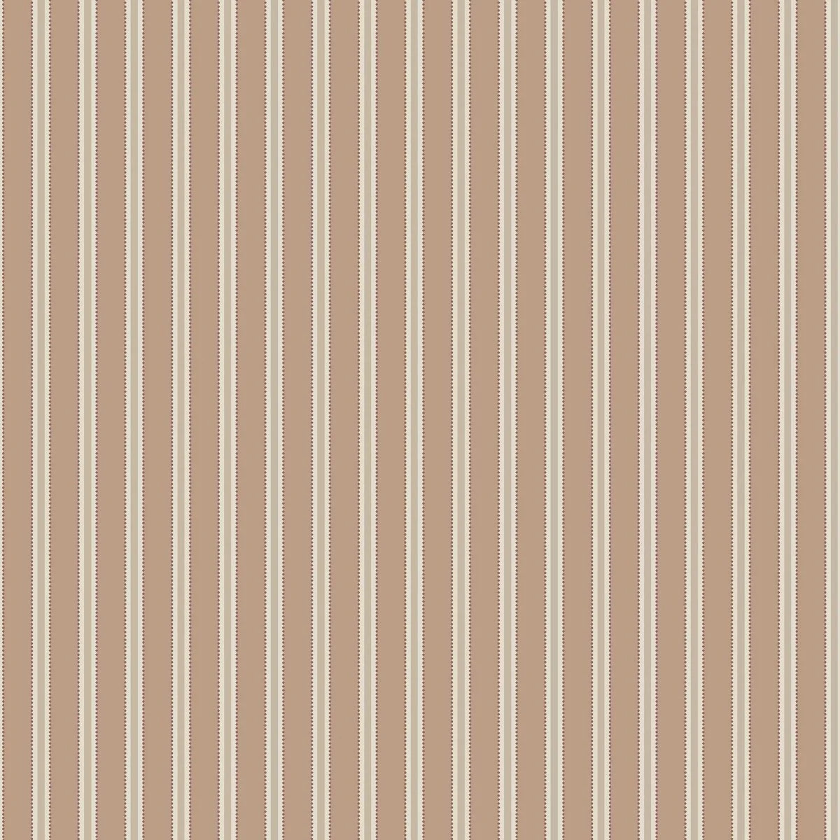 Tapete mit Streifen PÄRLRAND warmes Braun mit Beige