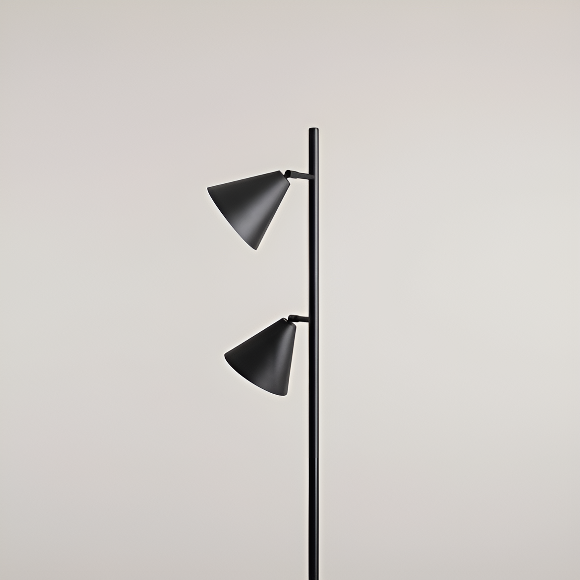 Duo black floor lamp