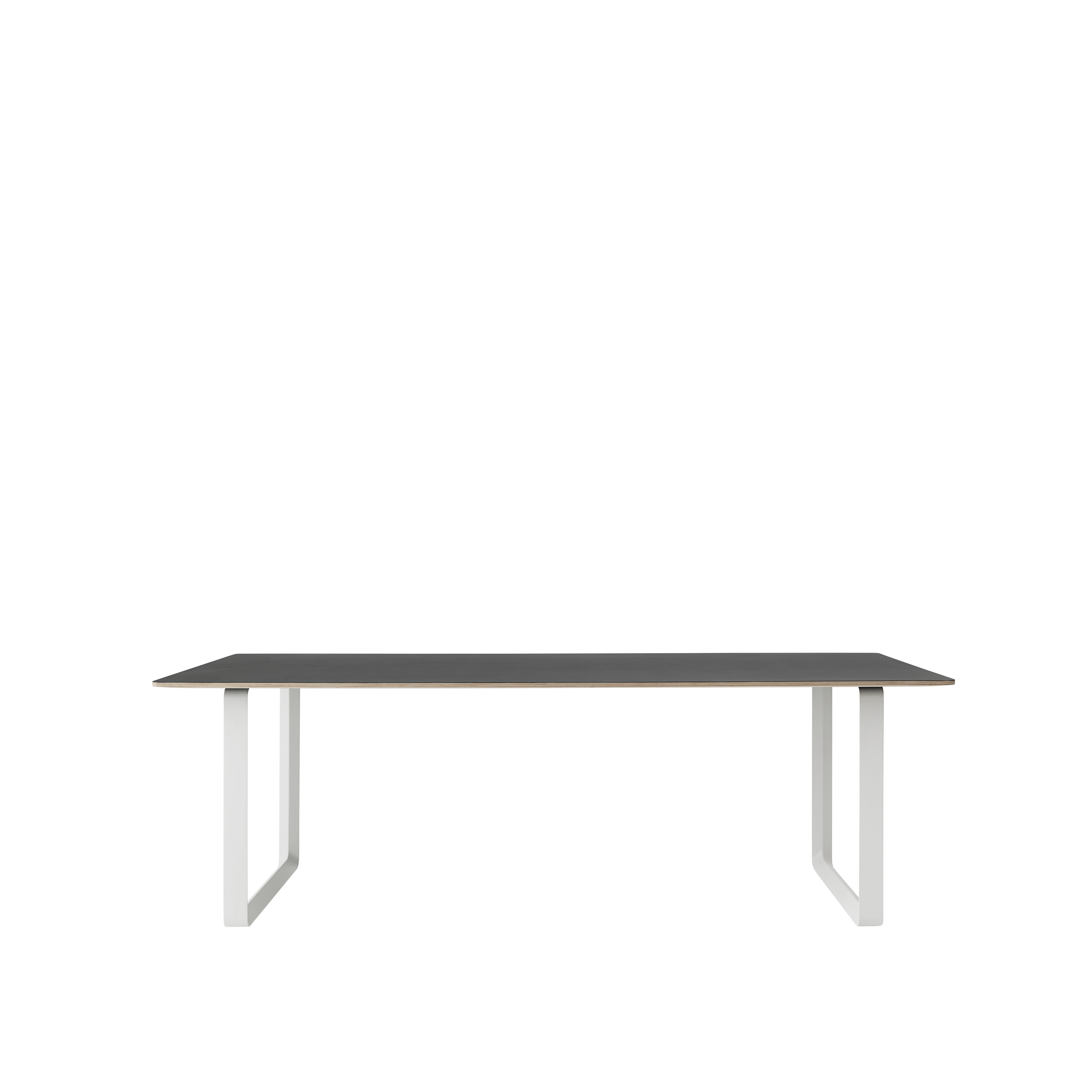 Tisch 70/70 schwarz mit weißem Fuß