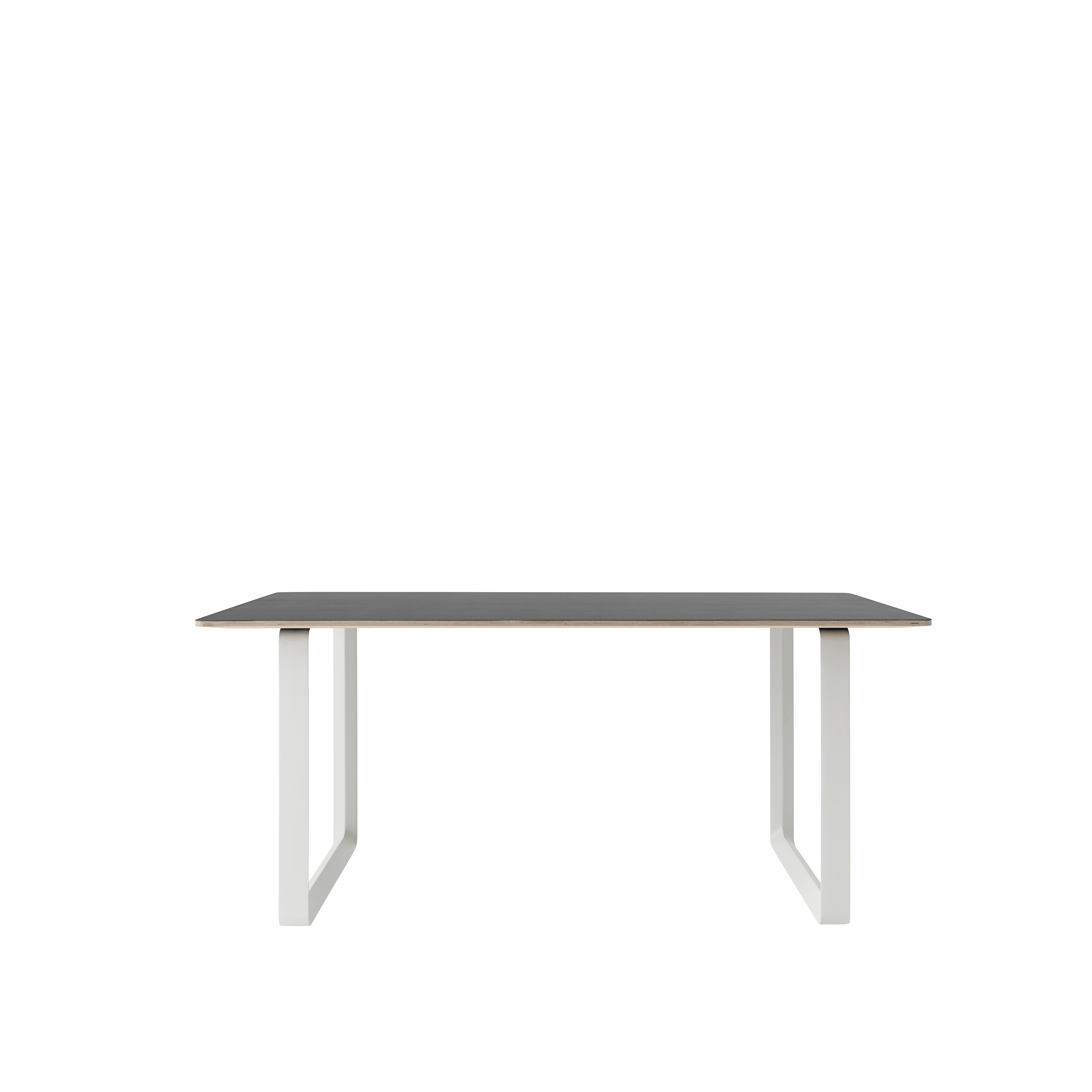 Tisch 70/70 schwarz mit weißem Fuß