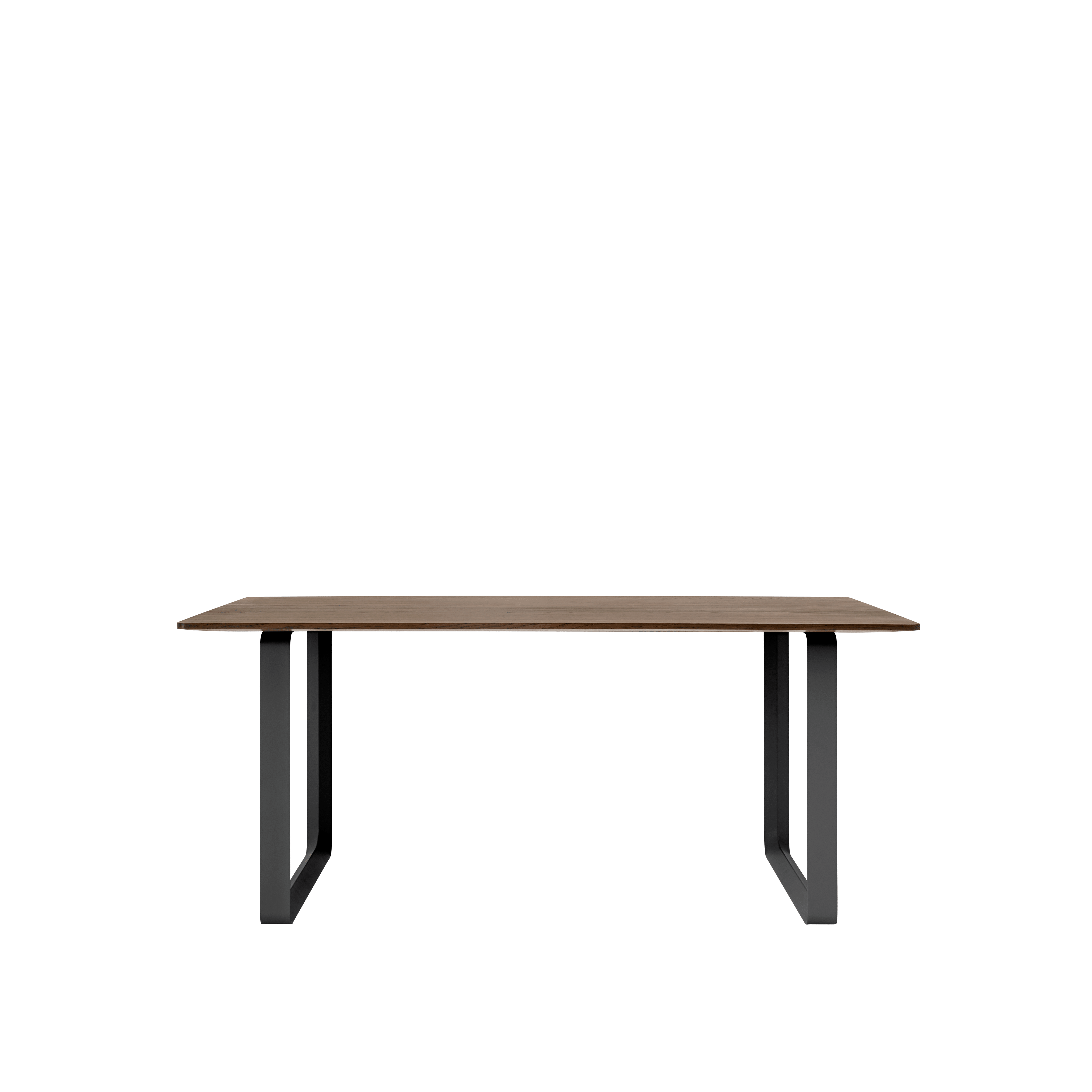 Table 70/70 dark oak wood with black base