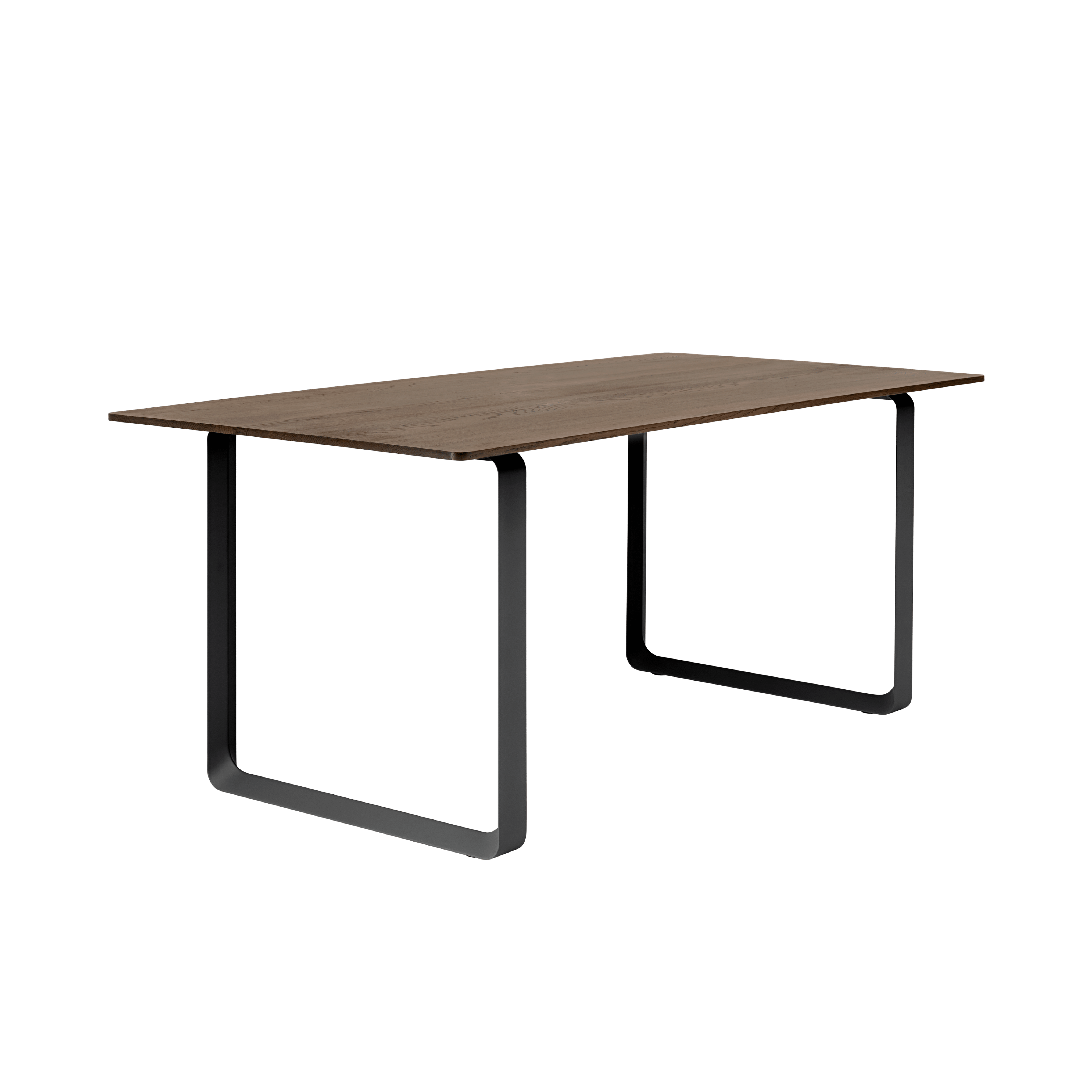 Table 70/70 dark oak wood with black base