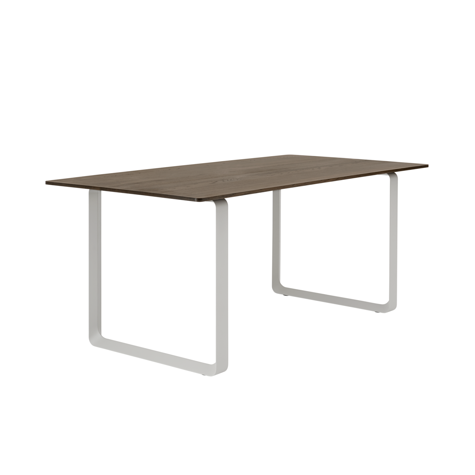 Table 70/70 dark oak wood with gray base