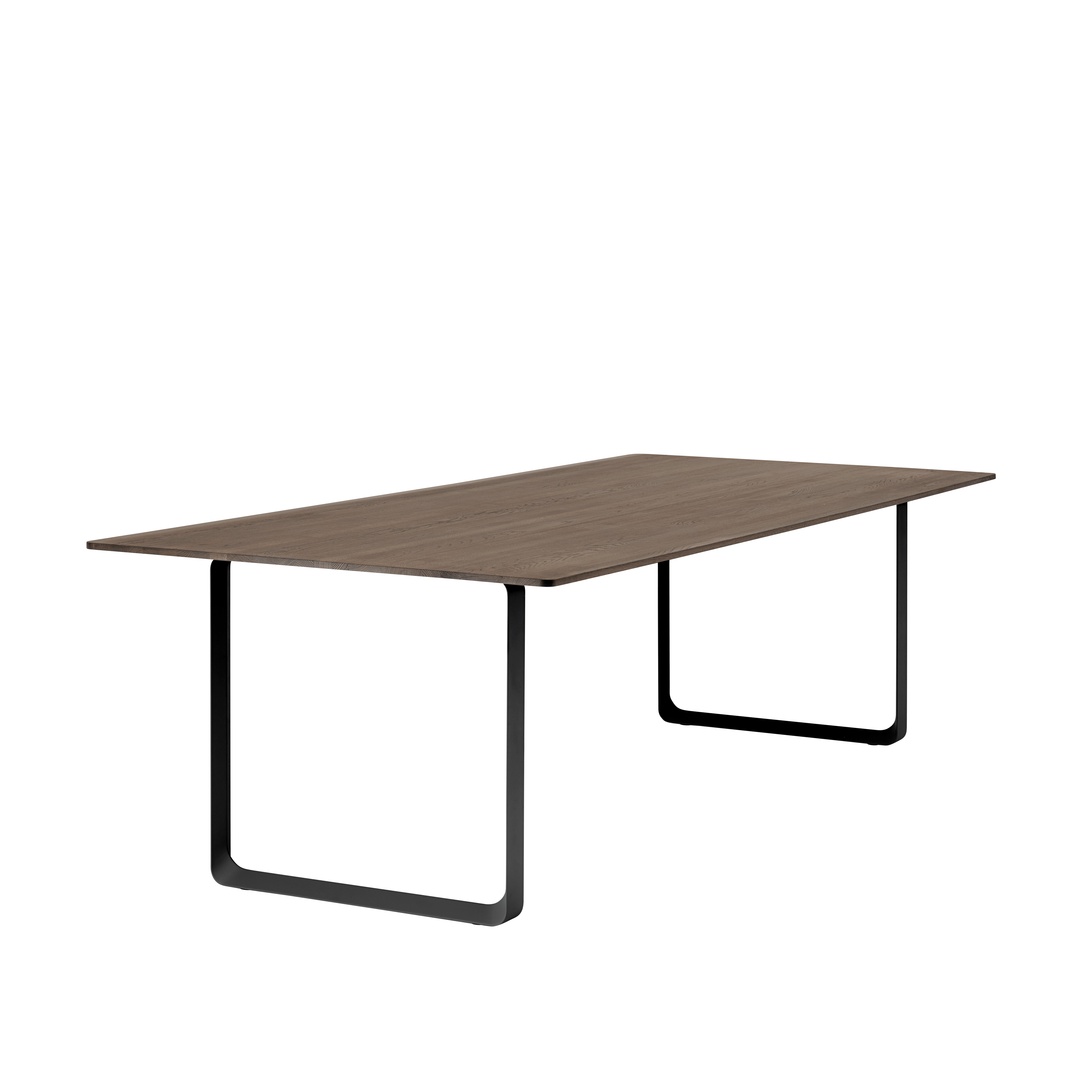 Table 70/70 dark oak wood with black base