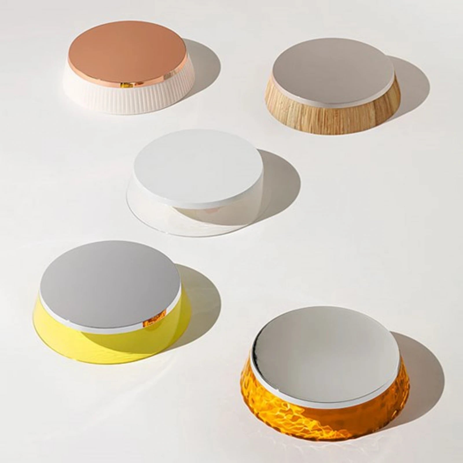 Tischlampe BON JOUR weiß mit rauchigem Schirm