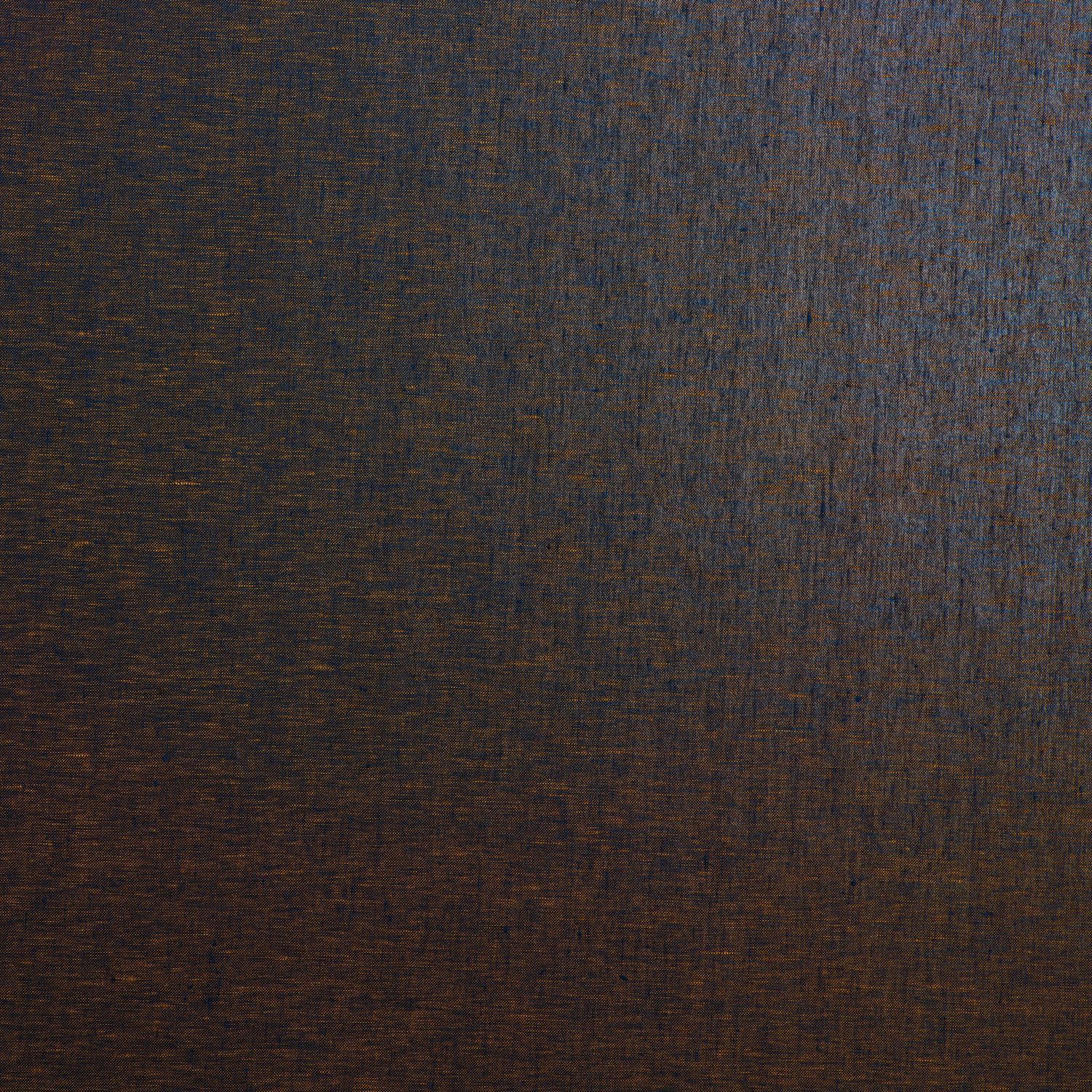 Linen textile wallpaper with an opalescent effect ELARA - MARINE / MORDORÉ brown with navy blue