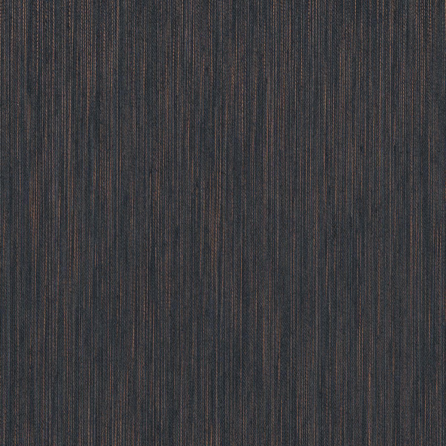 Textilstruktur-Tapete mit vertikalen Streifen JUSSIEU - BLEU CUIVRE marineblau mit Gold