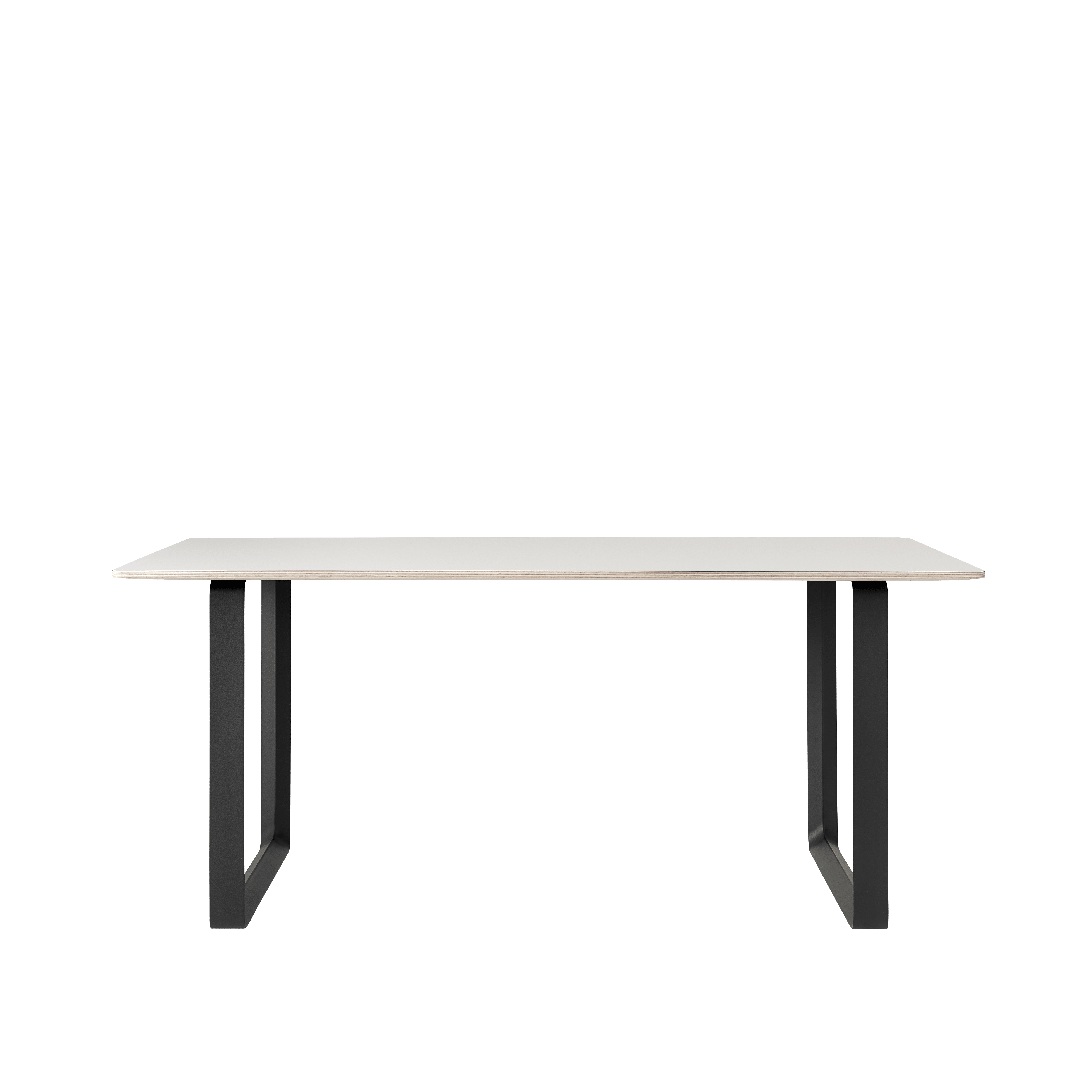 White 70/70 Table with Black Base