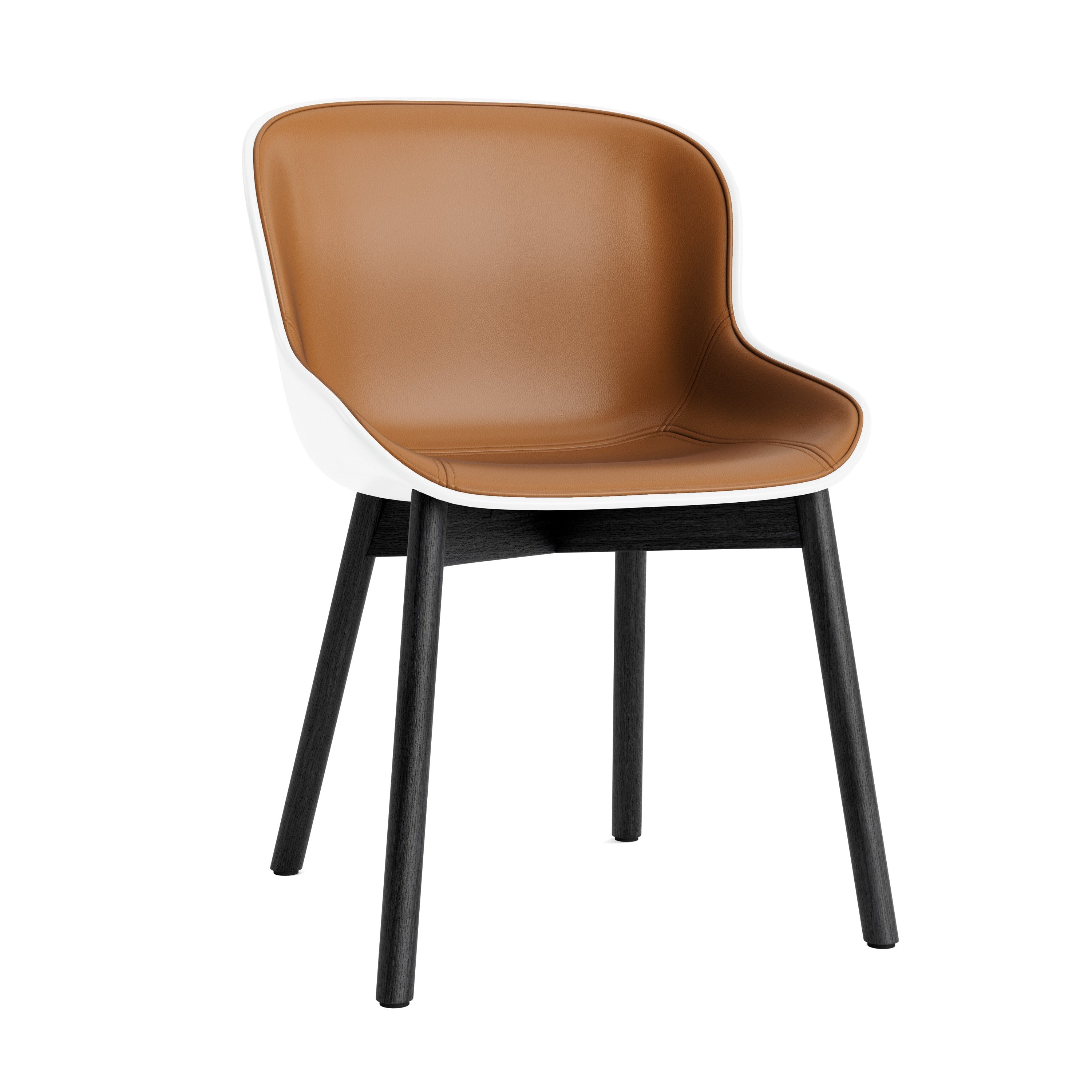 Hyg Upholstered Chair White with a black oak base