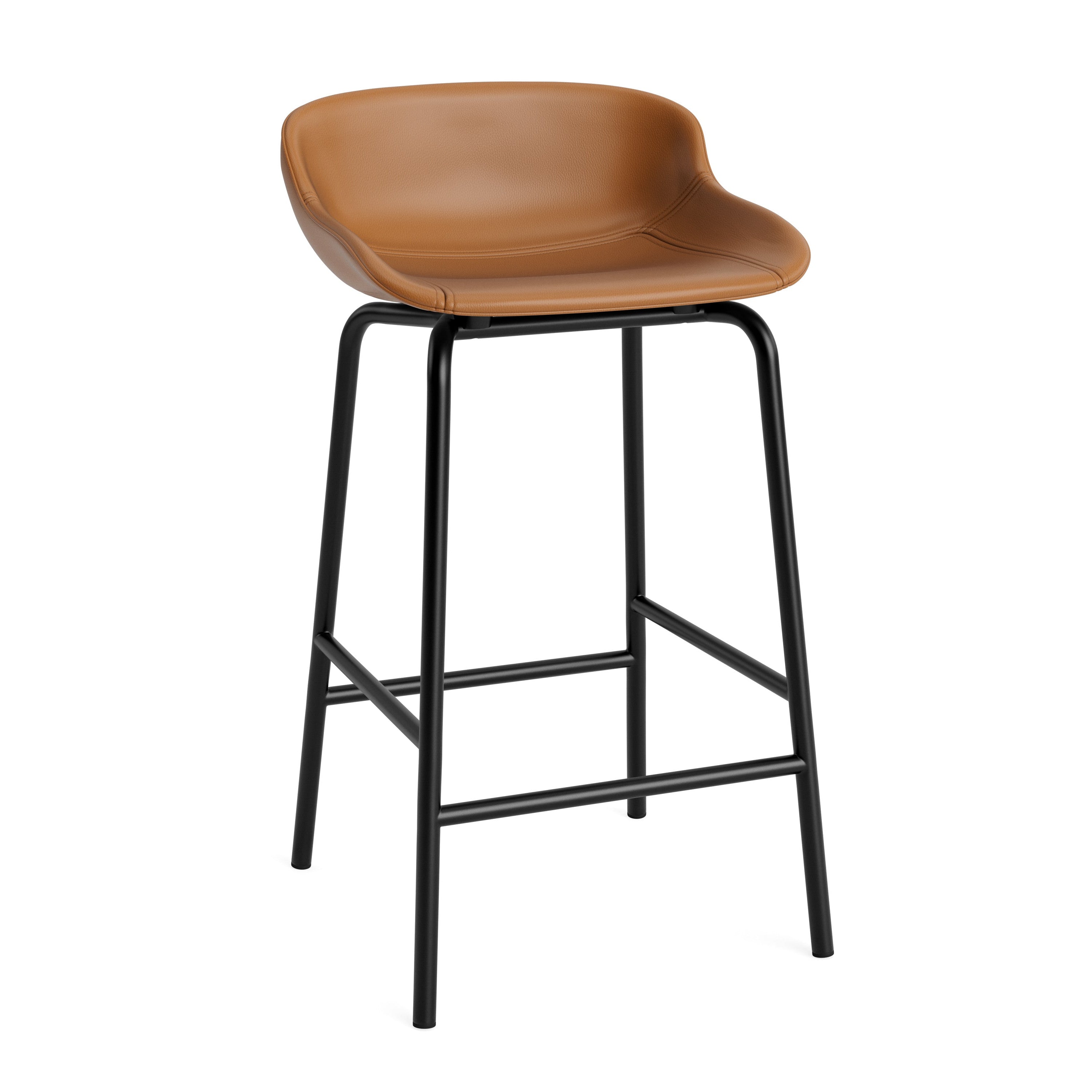 Hyg upholstered bar chair with a black base