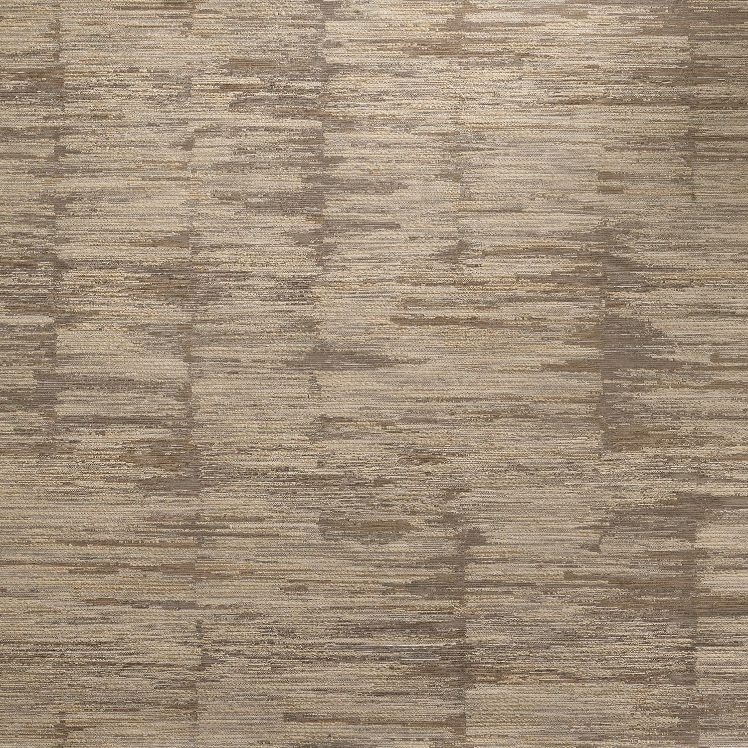 Strukturierte Textiltapete mit Streifen ALCHEMILLA - TAUPE/MORDORÉ braun mit beige